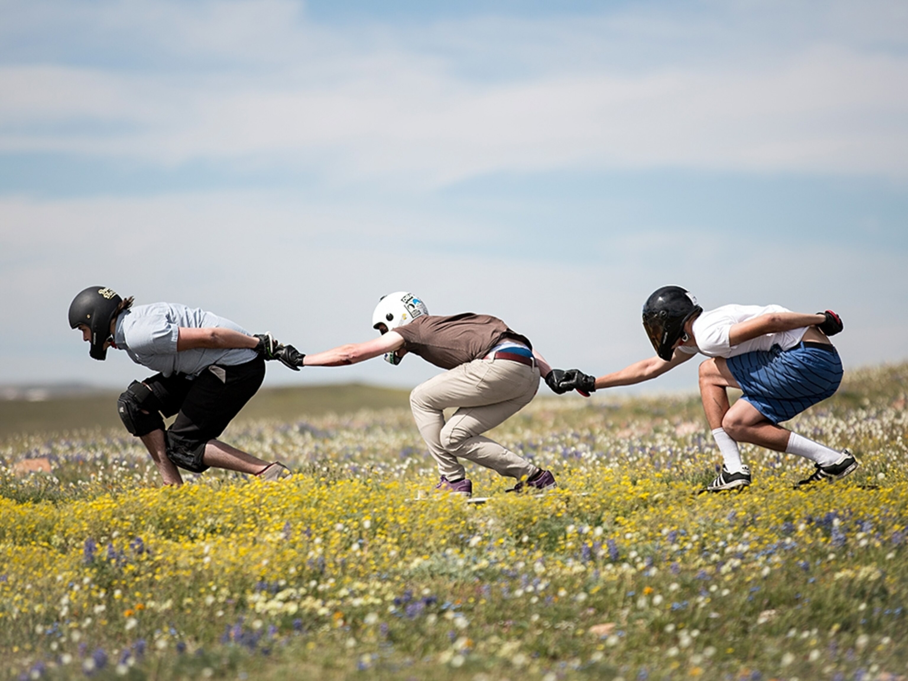 longboarders on Beartooth Pass, Montana