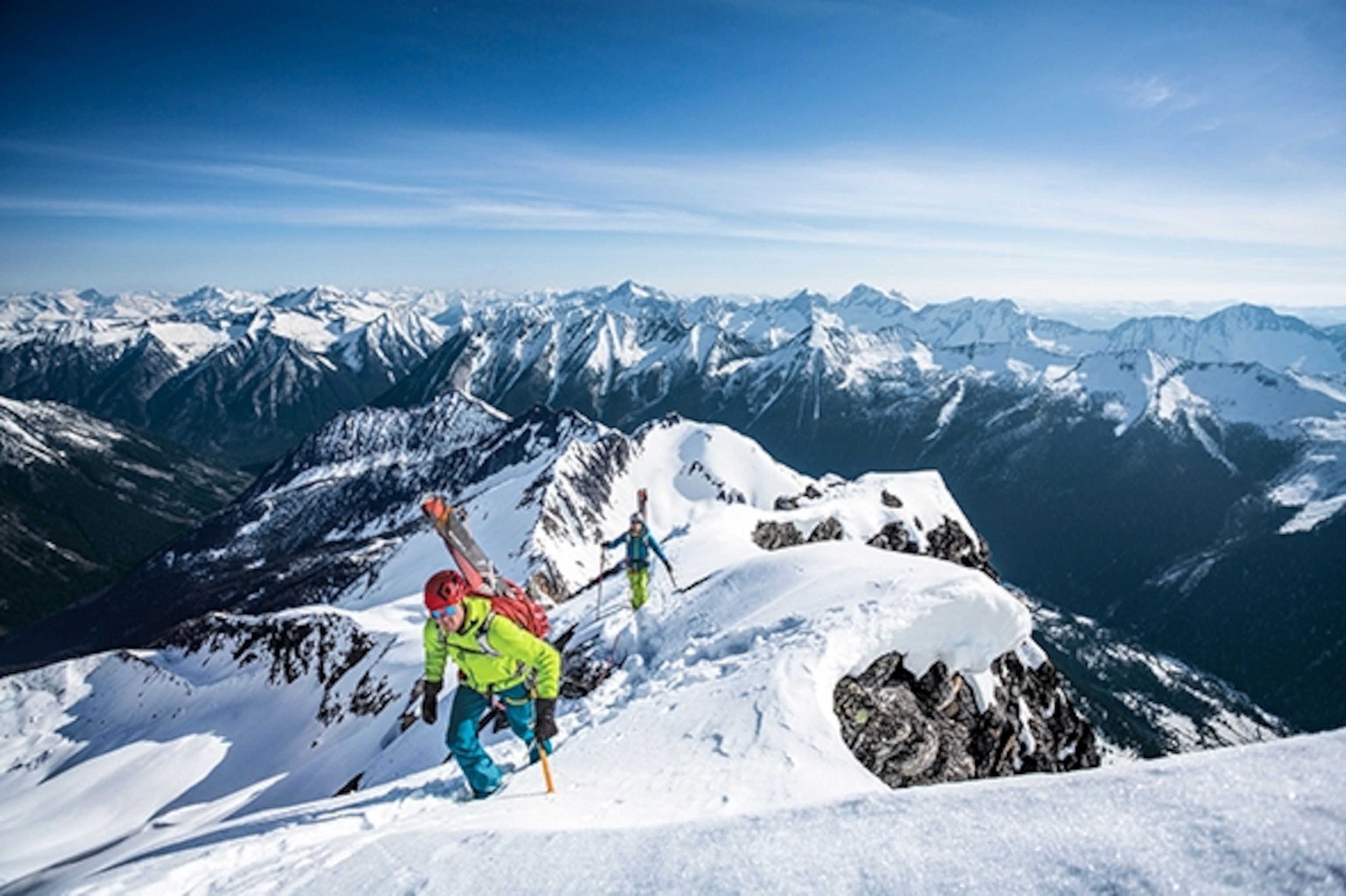 Vince Anderson and Steve House in the Purcell Wilderness Conversancy; Photograph by Christian Pondella