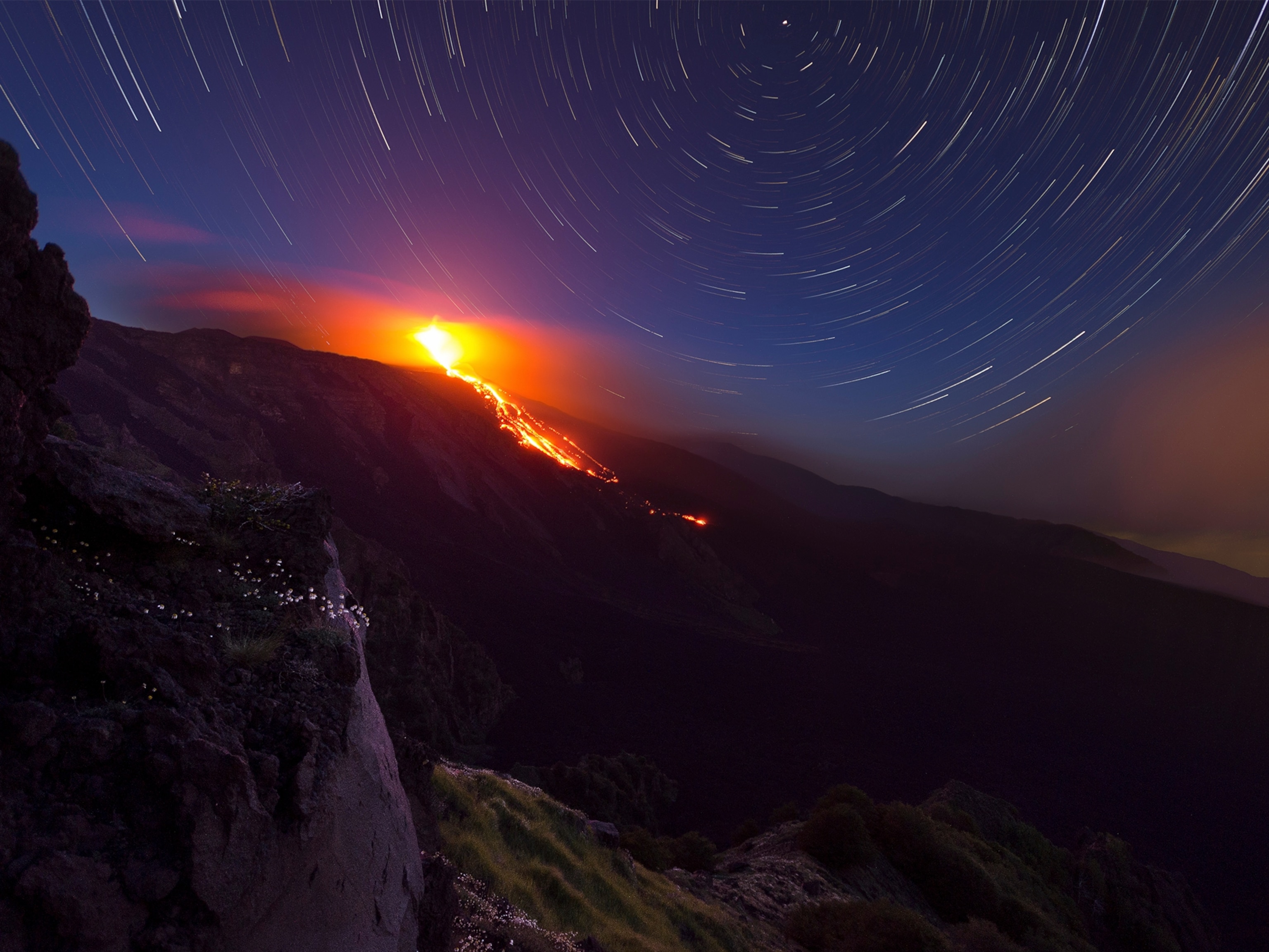 An aerial photo of floods in Serbia in May 2014.