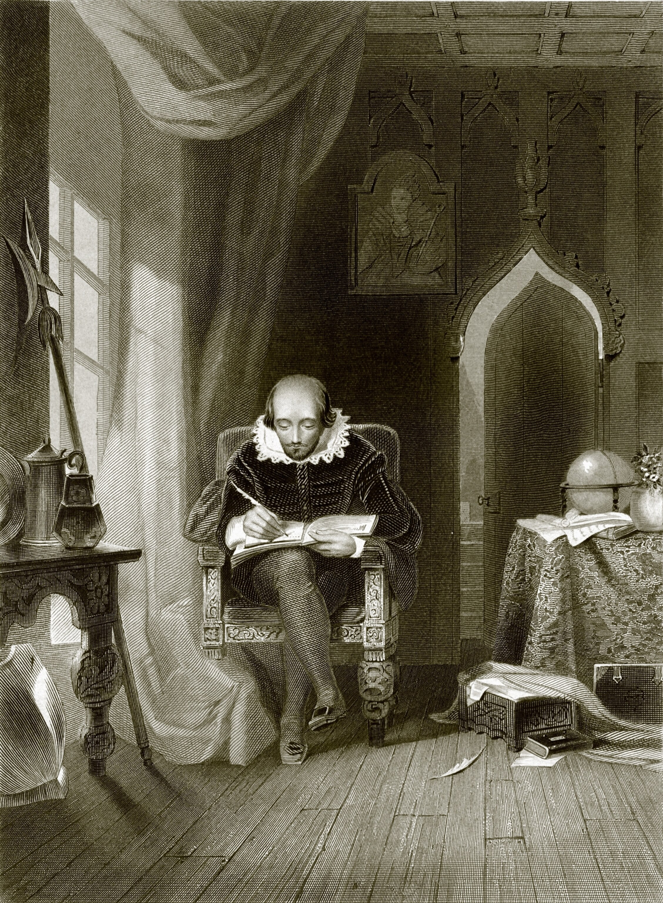 Shakespeare by English School, (20th century); Private Collection