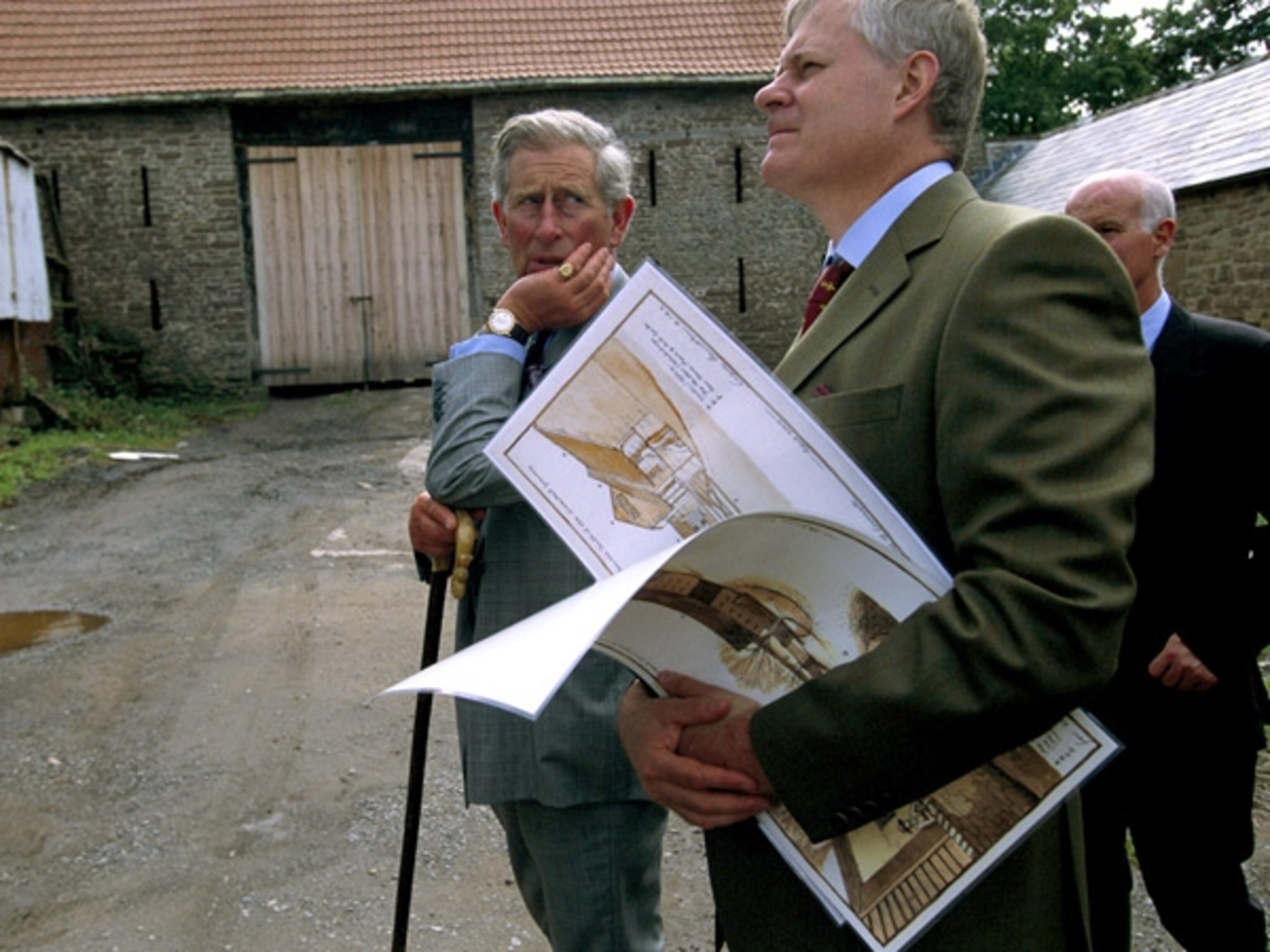 Prince Charles reviewing plans