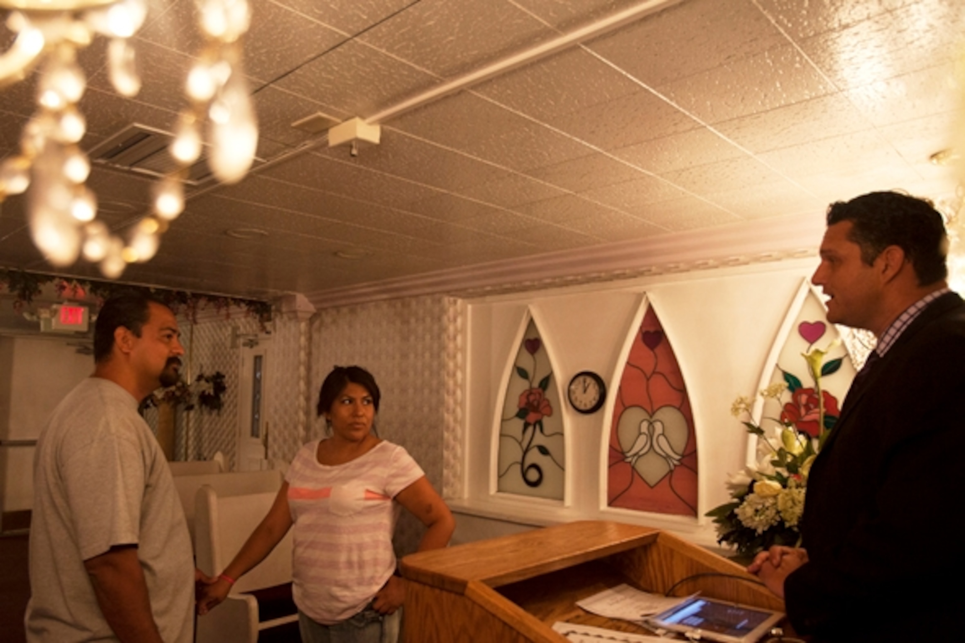 A couple being married in the main chapel. (Photograph by Annie Agnone)