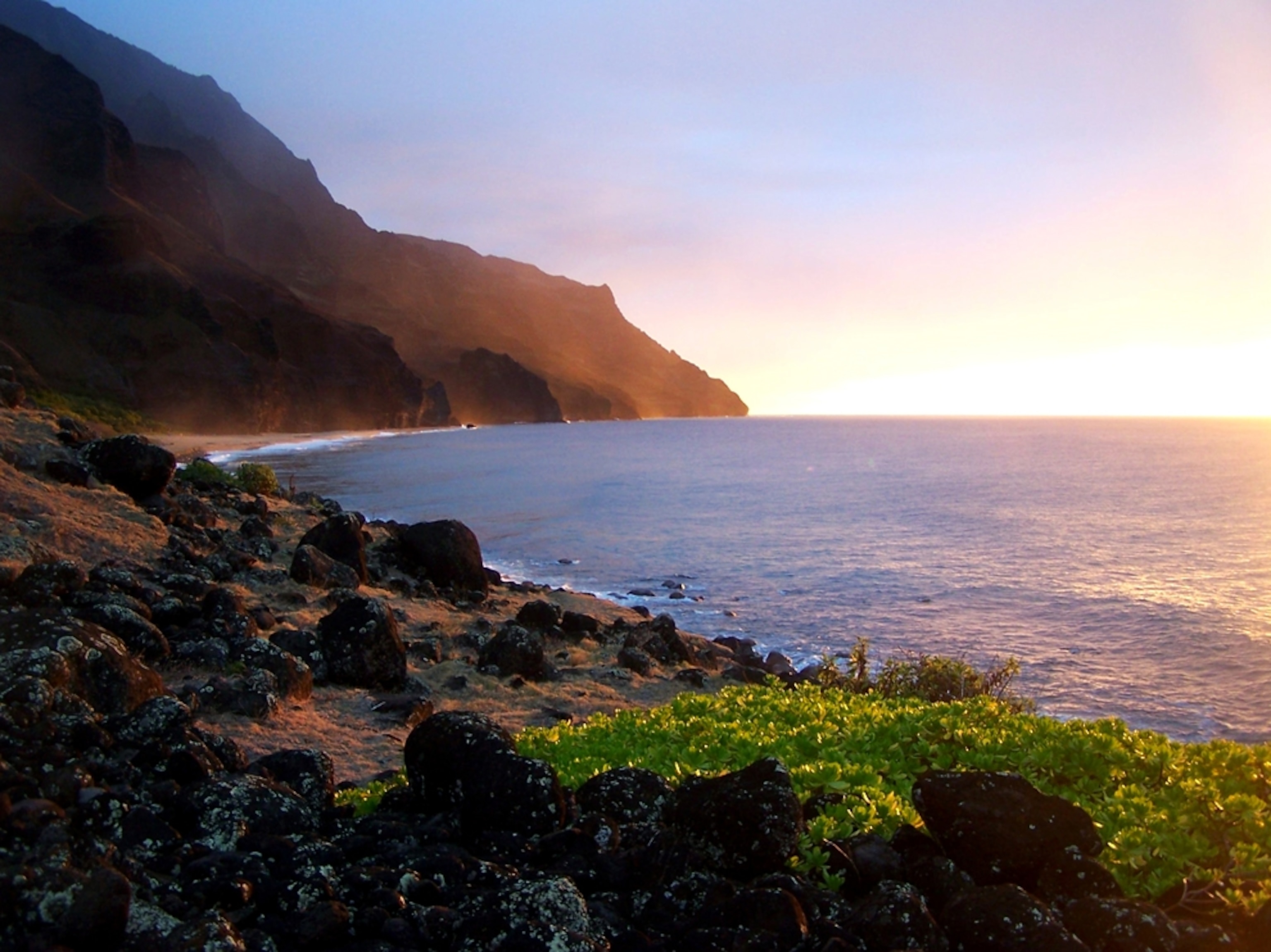 Hawaii coast sea Kauai