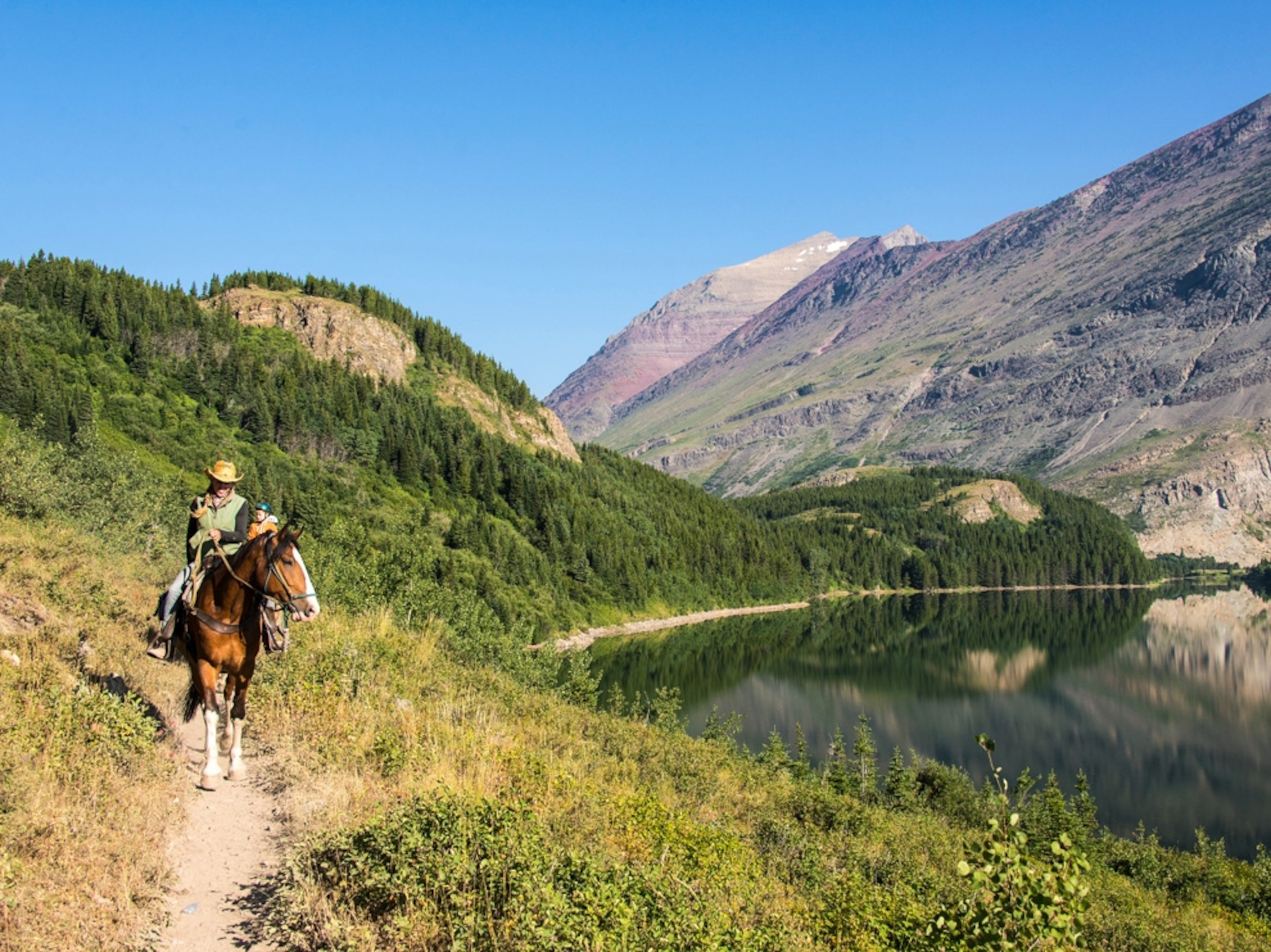 horseback riders, Glacier National Park