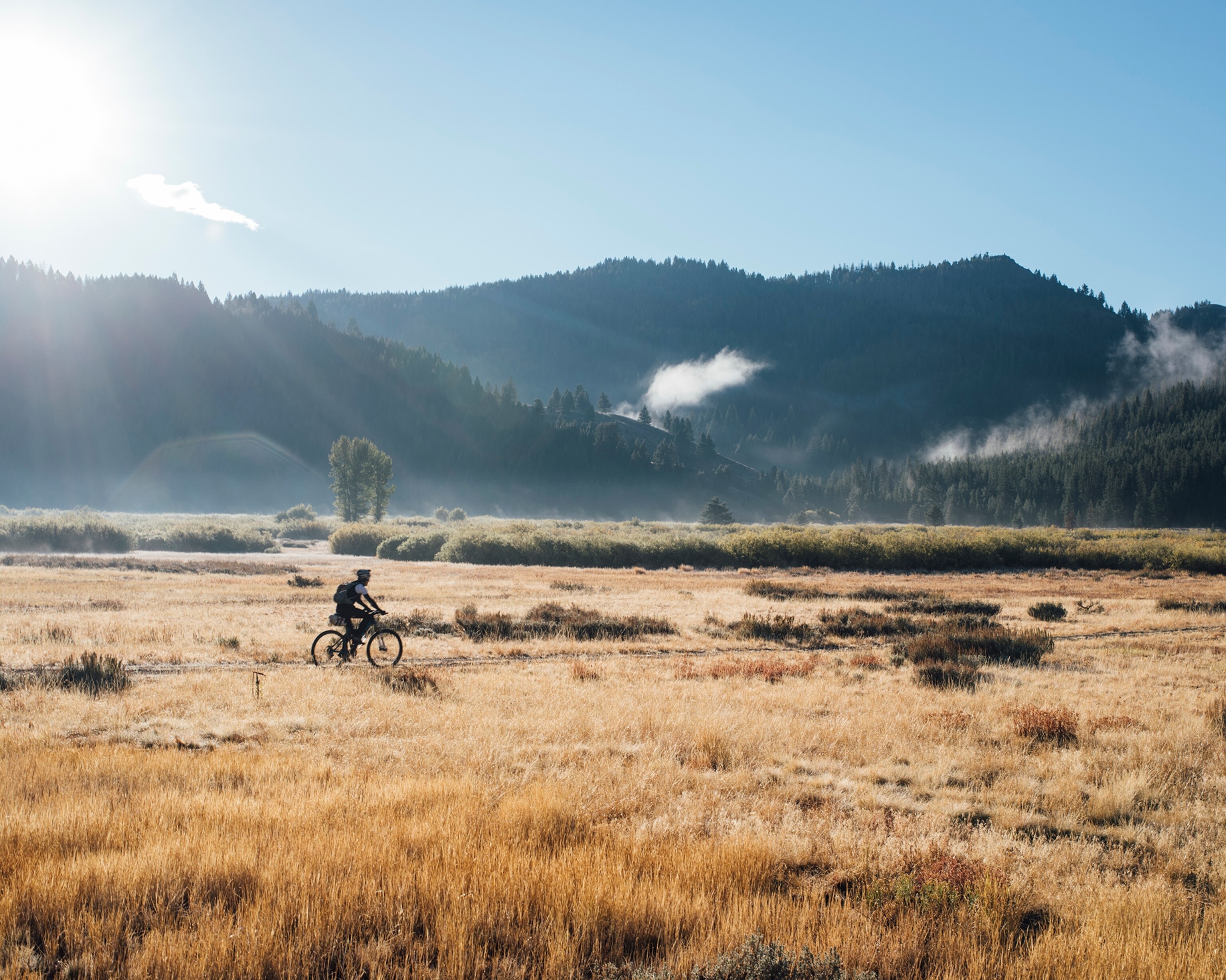 a mountain biker in Sun Valley, Idaho