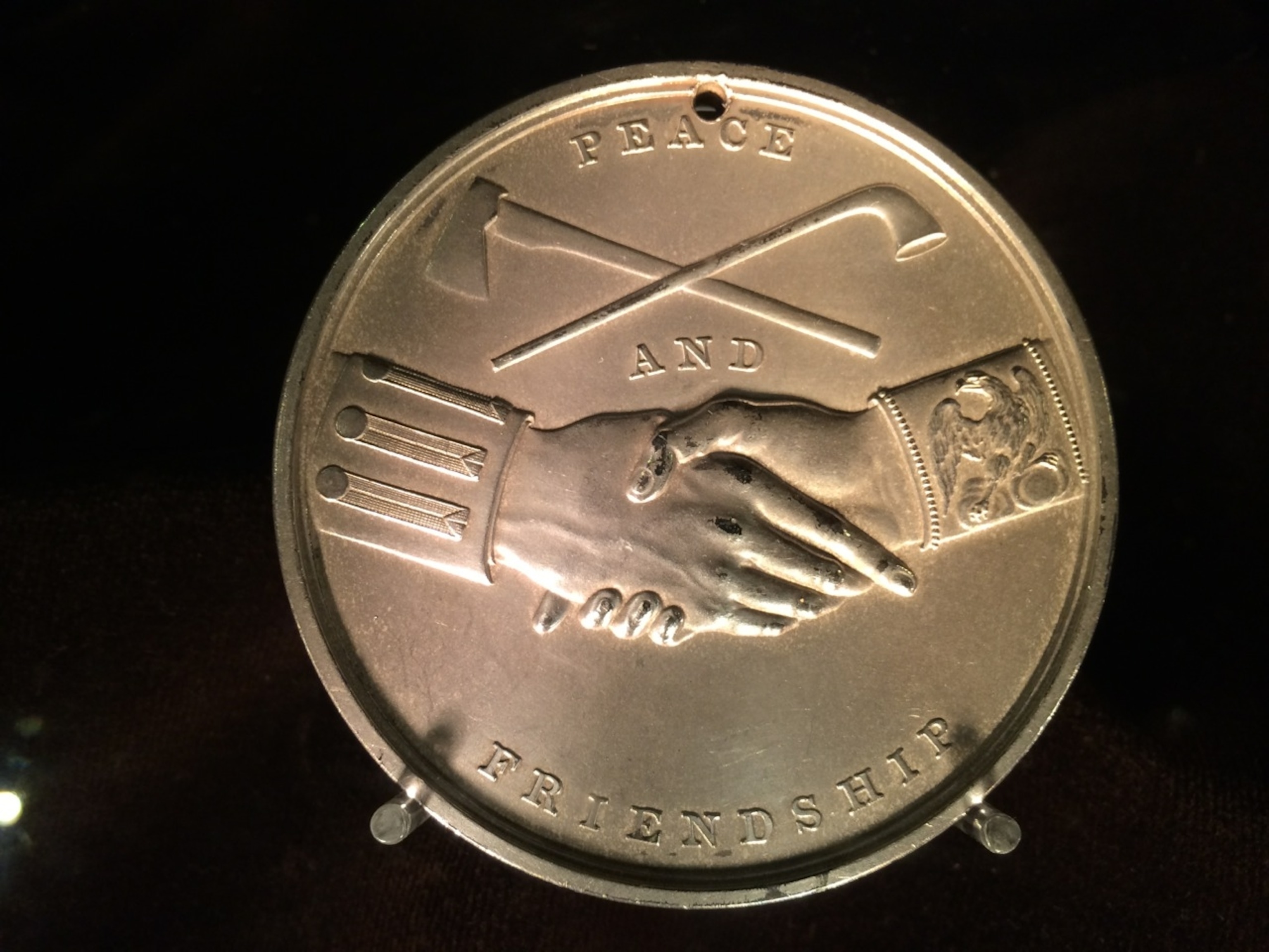 An authentic Jefferson Peace Medal, offered to American Indians by the Lewis & Clark expedition, which departed from St. Louis, Missouri (Photo by Andrew Evans, National Geographic Travel)