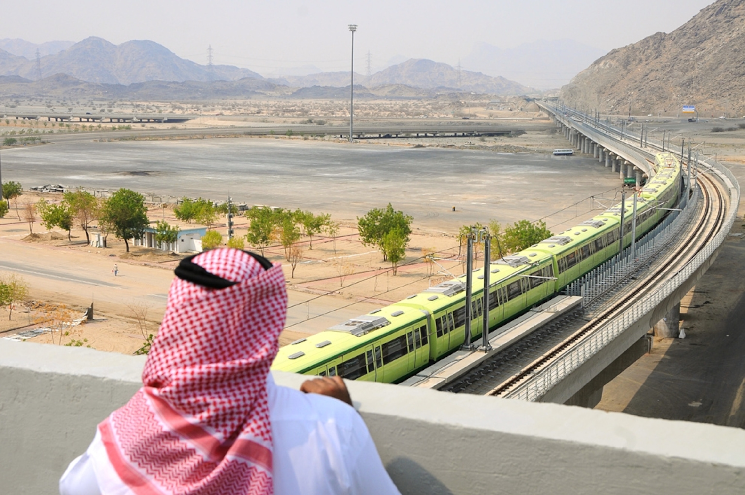 New Mecca Metro, or Mashair Railway outside Mecca, Saudi Arabia (picture)