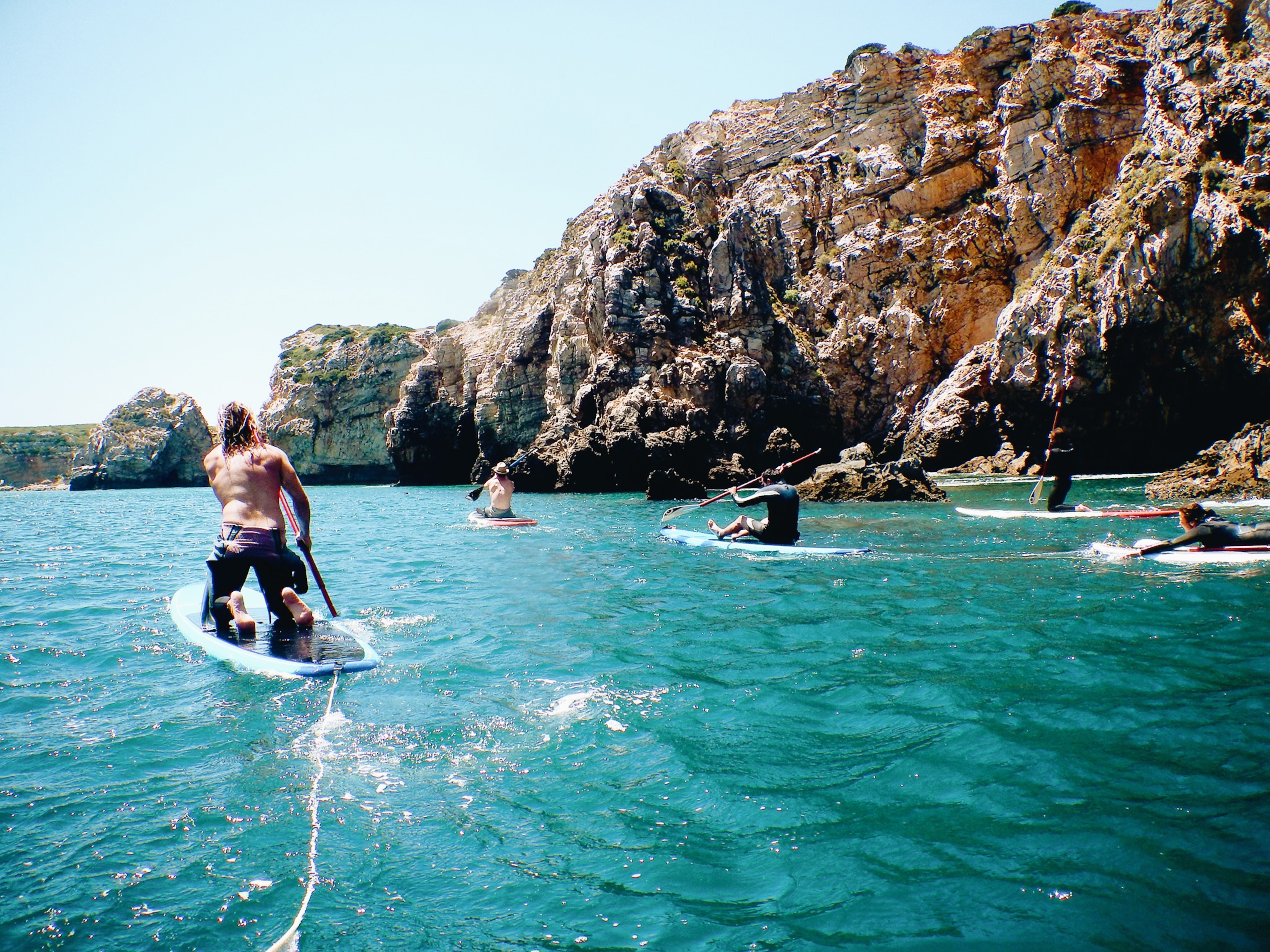 surfers in Algarve, Portugal