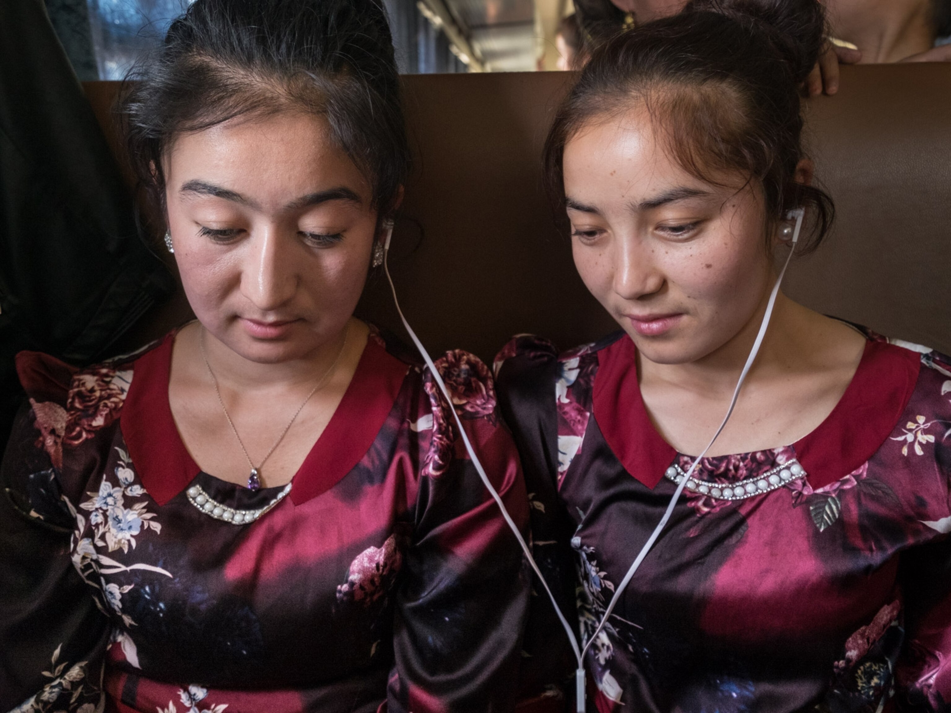 students watching movie