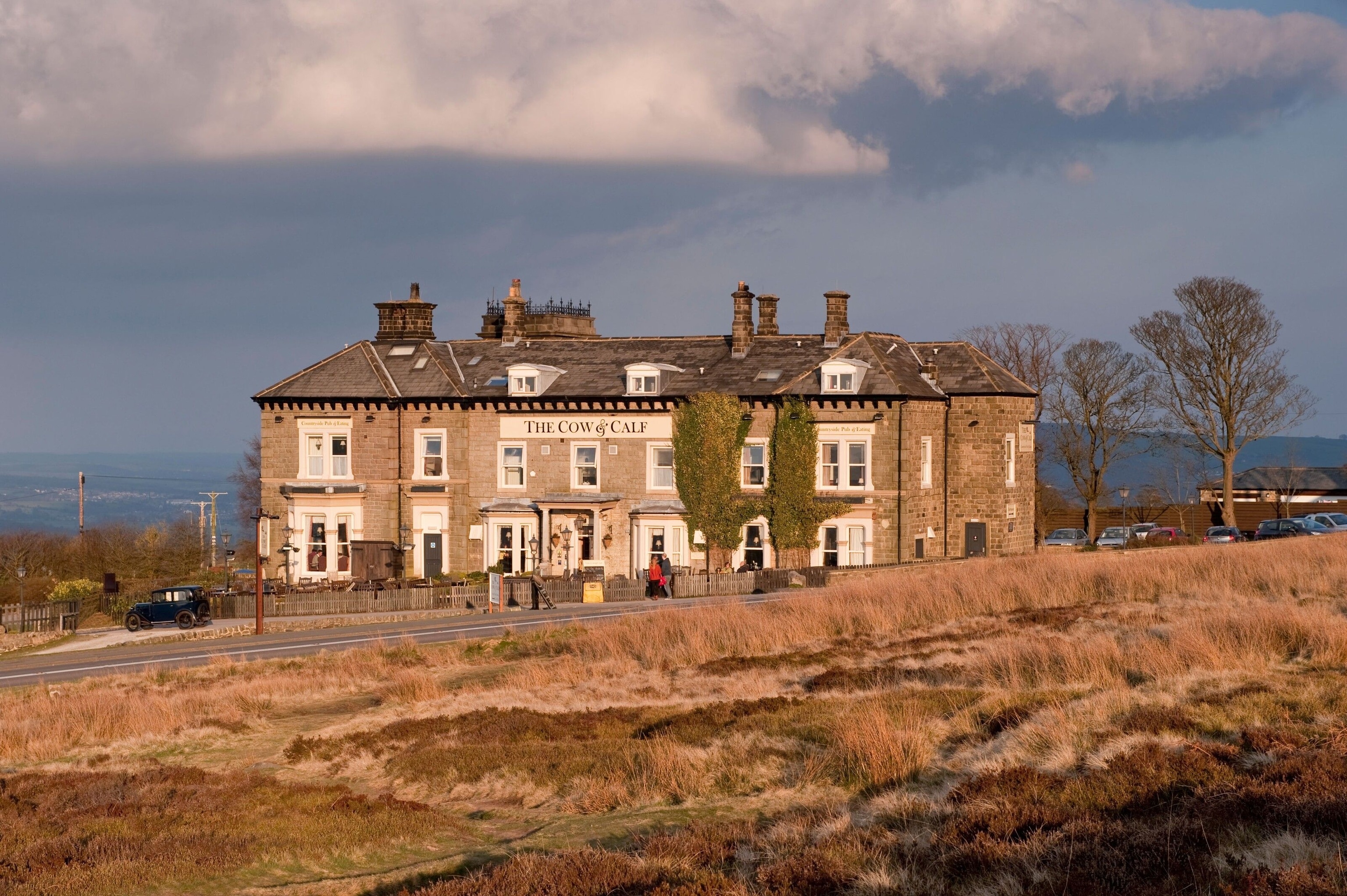 Cow & Calf is a charming country pub surrounded by miles of uninterrupted moorland.