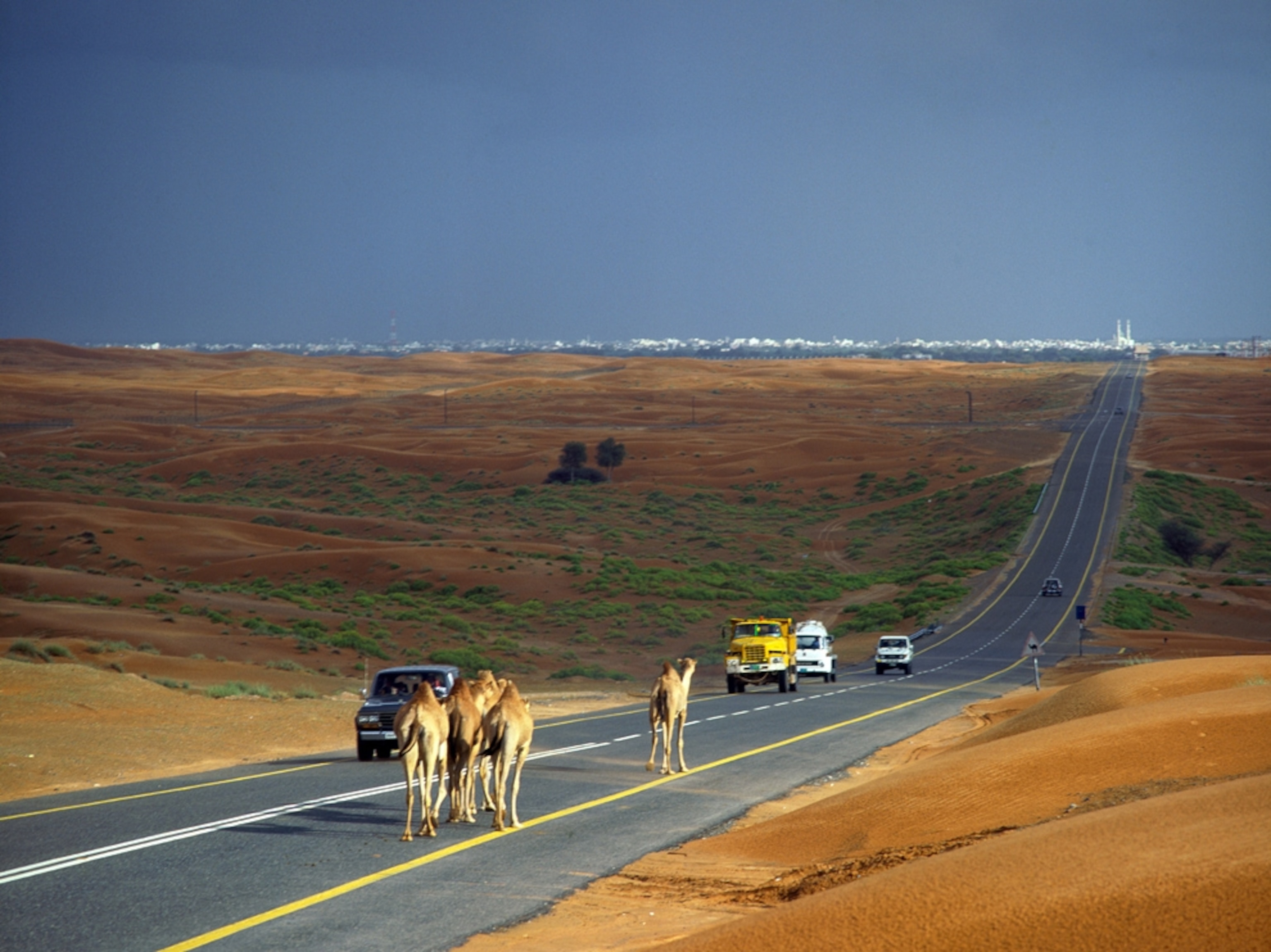 A storm rolls over the desert in Abu Dhabi.