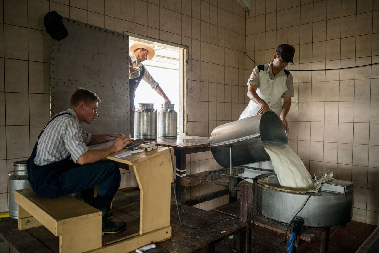 Mennonites are one of the main cheese producers in the country. Colonia California, Bolivia. 2014
