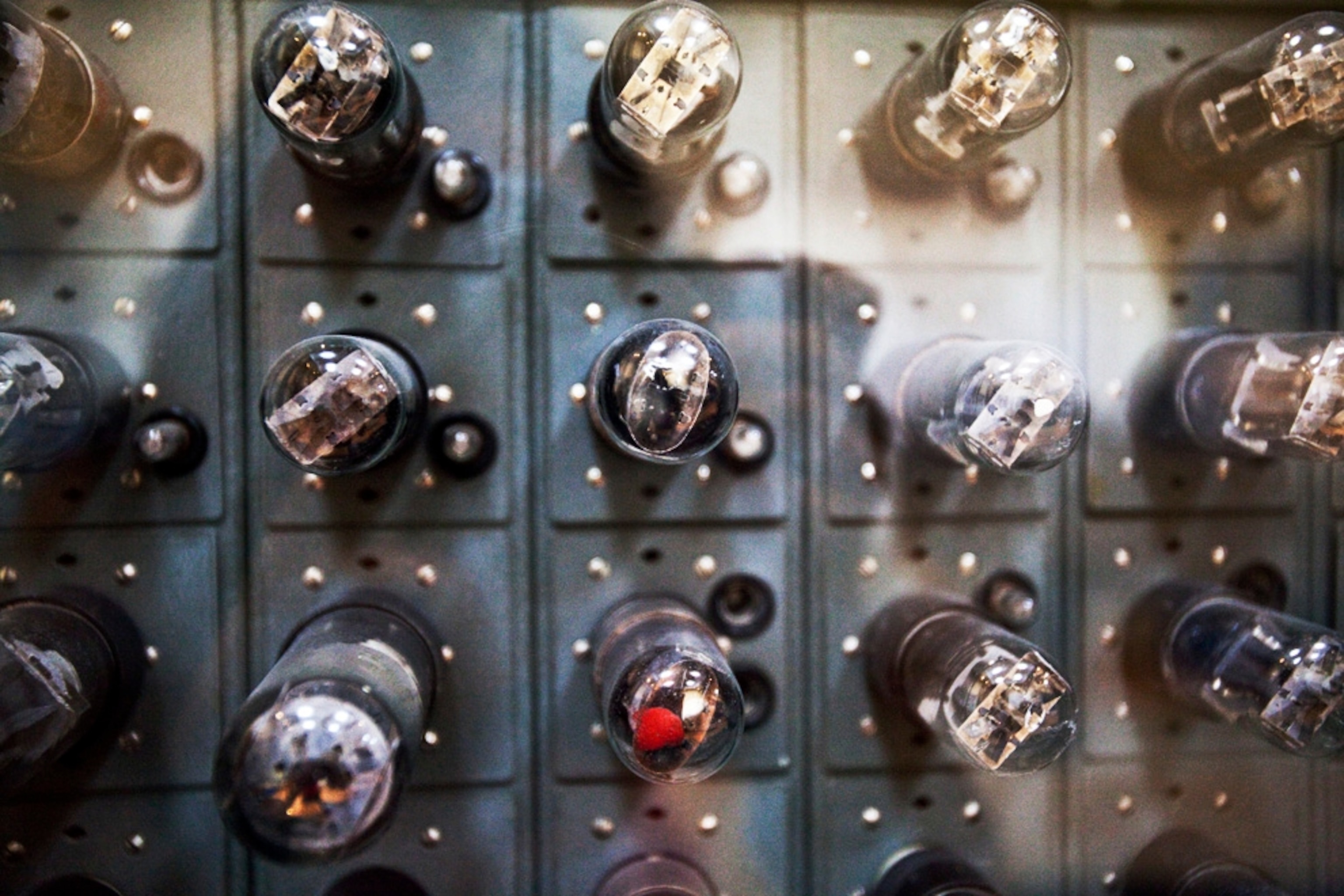 Yuri Gagarin picture: Closeup of controls on the guidance system for Vostok 1