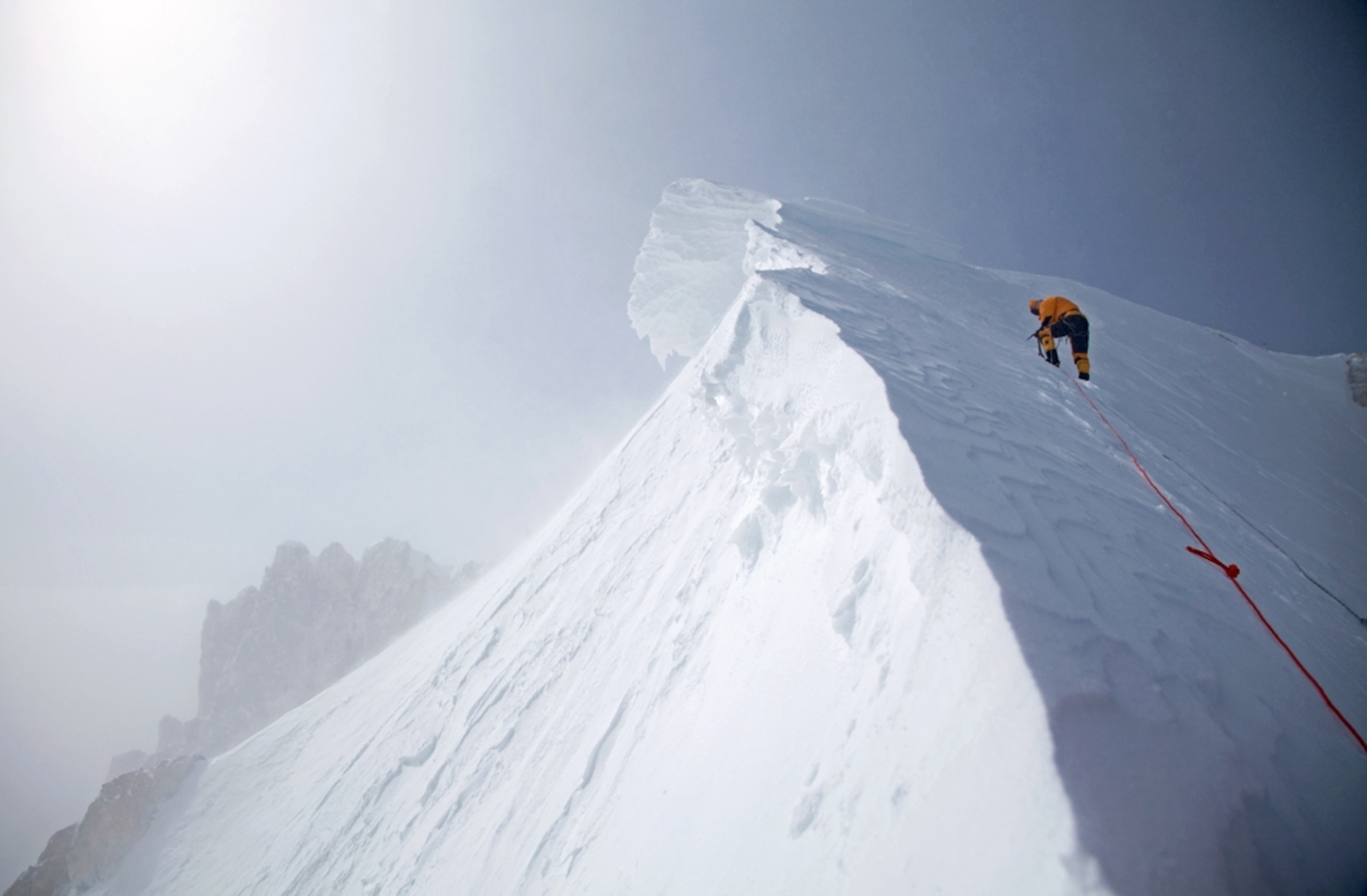 Climber on Gasherbrum II