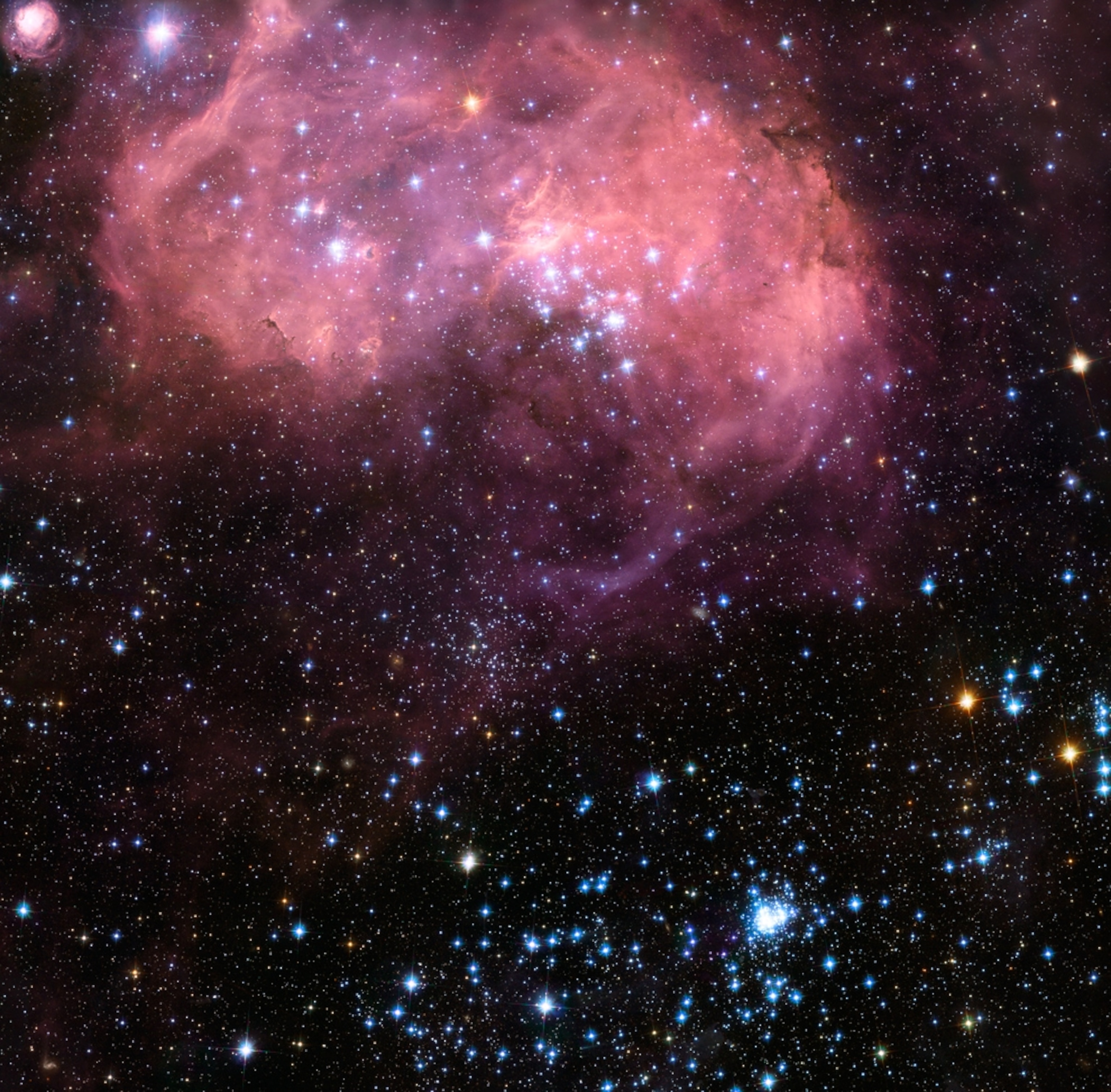 Picture of star formation in N11, the Bean Nebula.