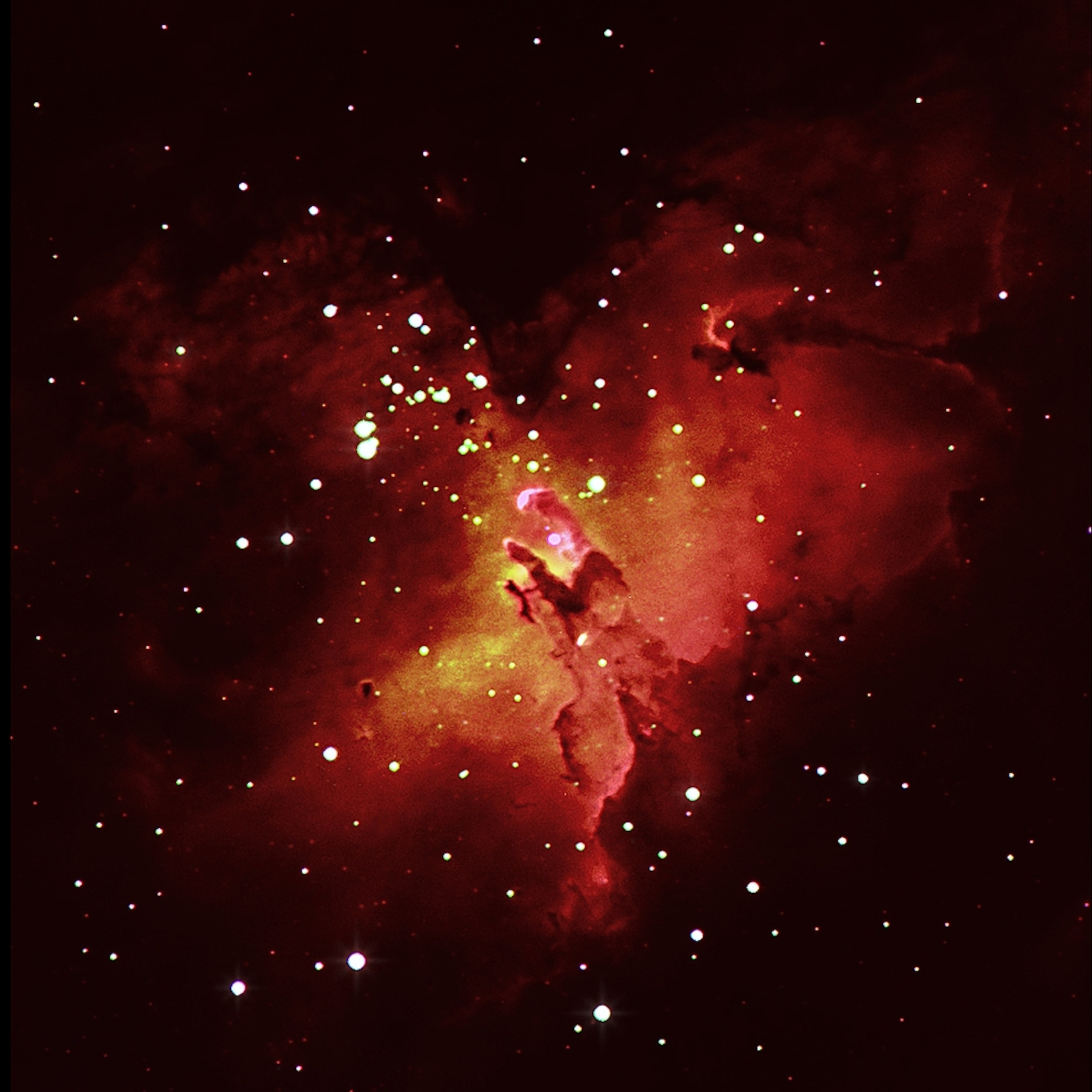 Eagle Nebula picture: pillars of gas in interstellar space
