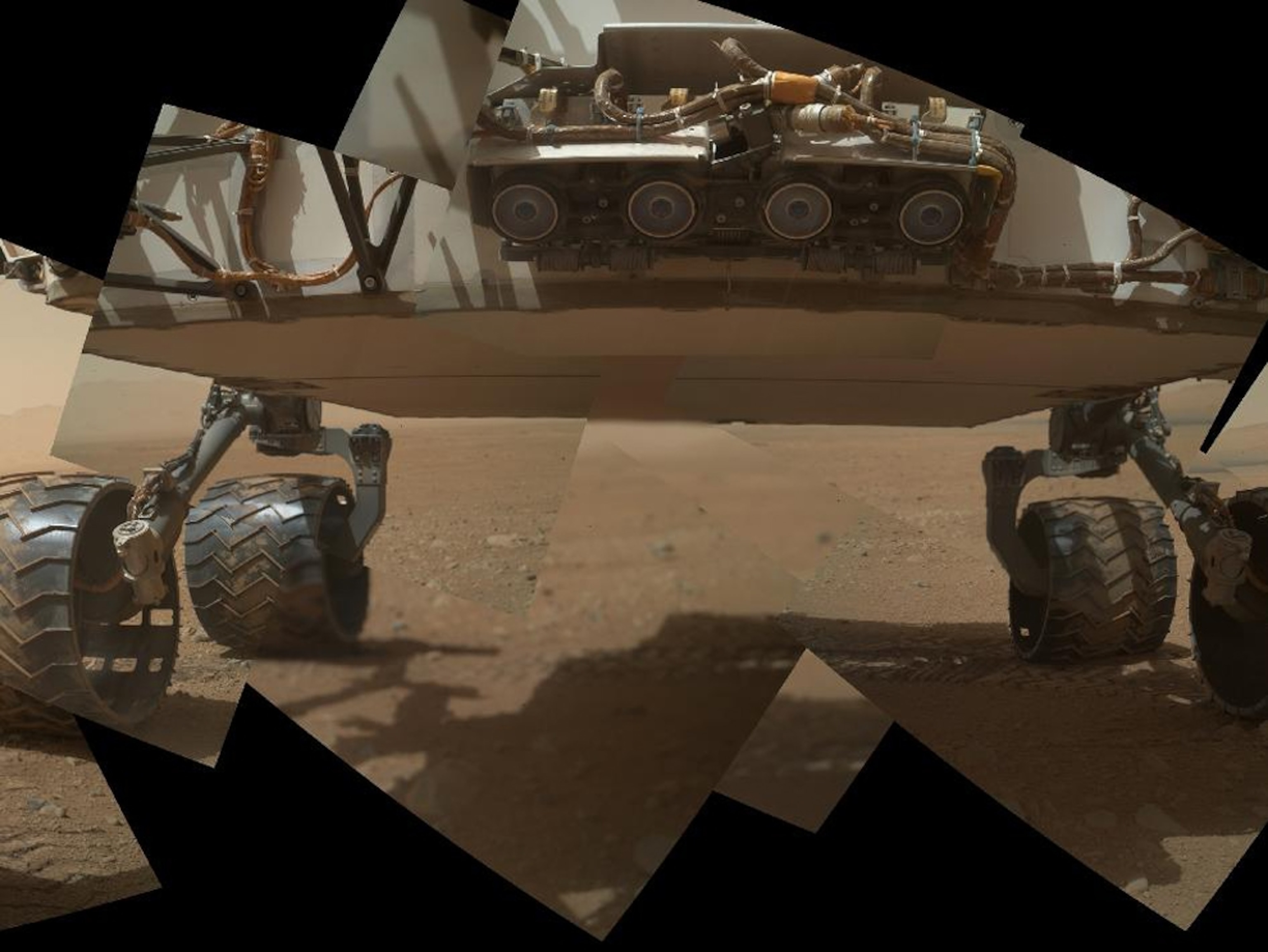 Curiosity rover picture - belly of Mars rover
