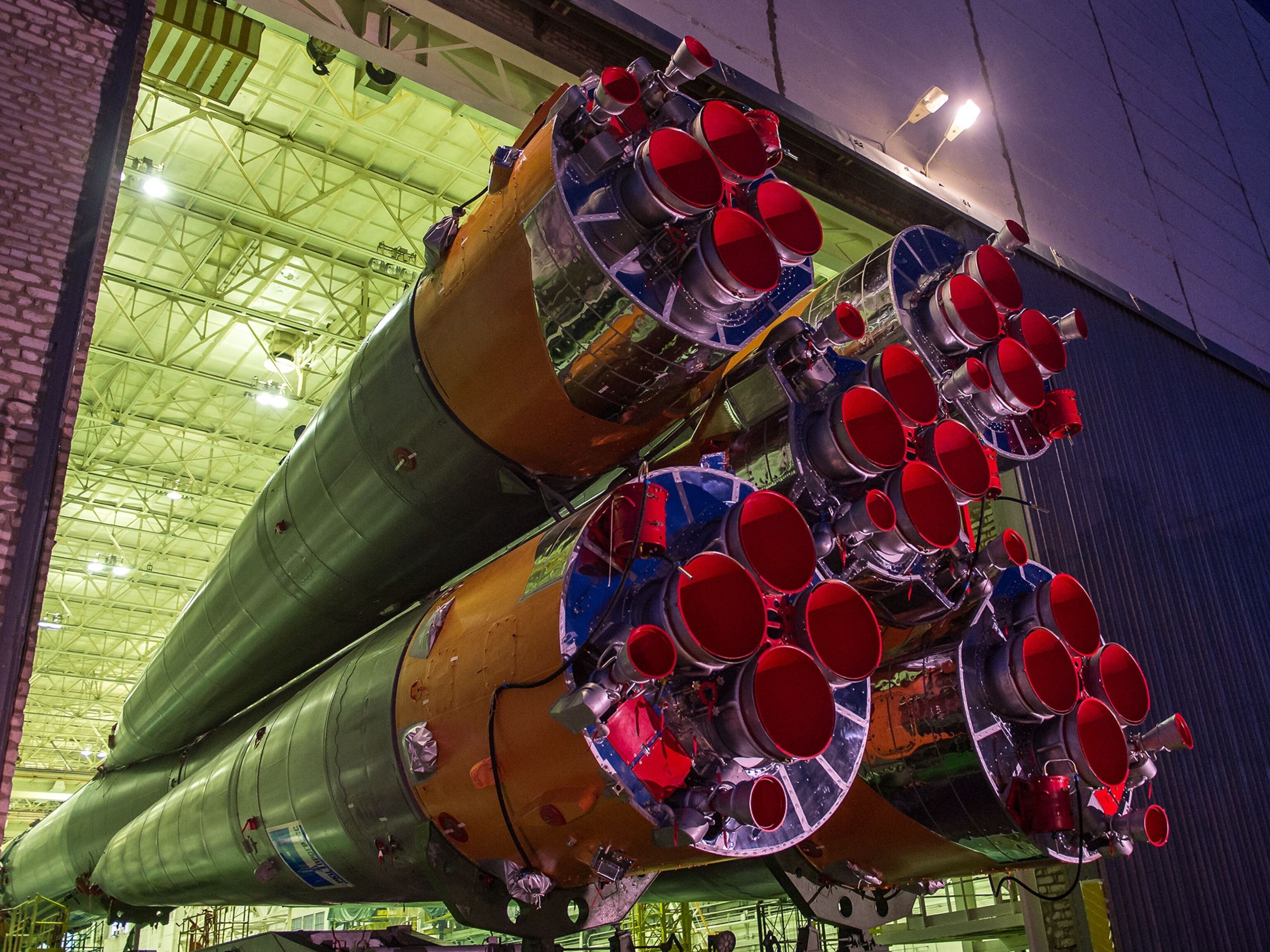 the Soyuz TMA-16M spacecraft in Kazakhstan