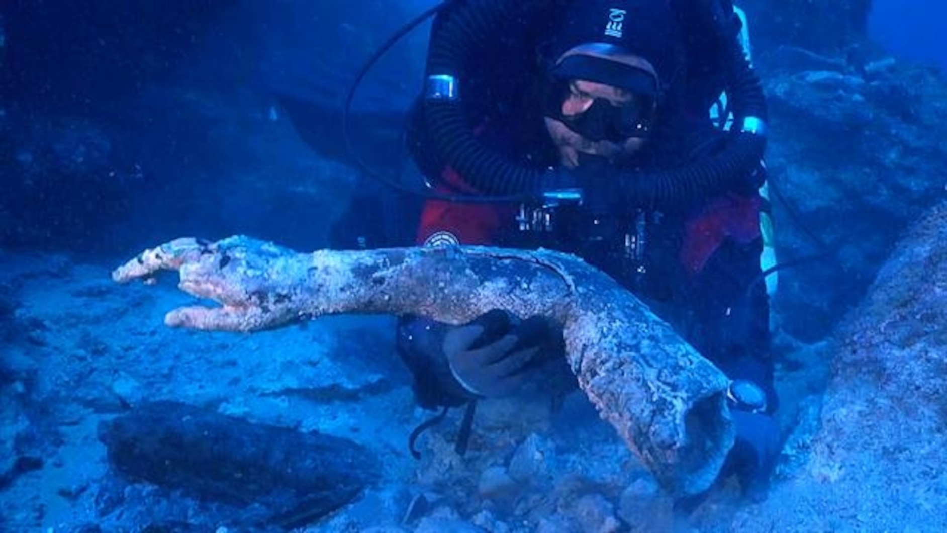 Greece Antikythera Shipwreck Statue Discovery