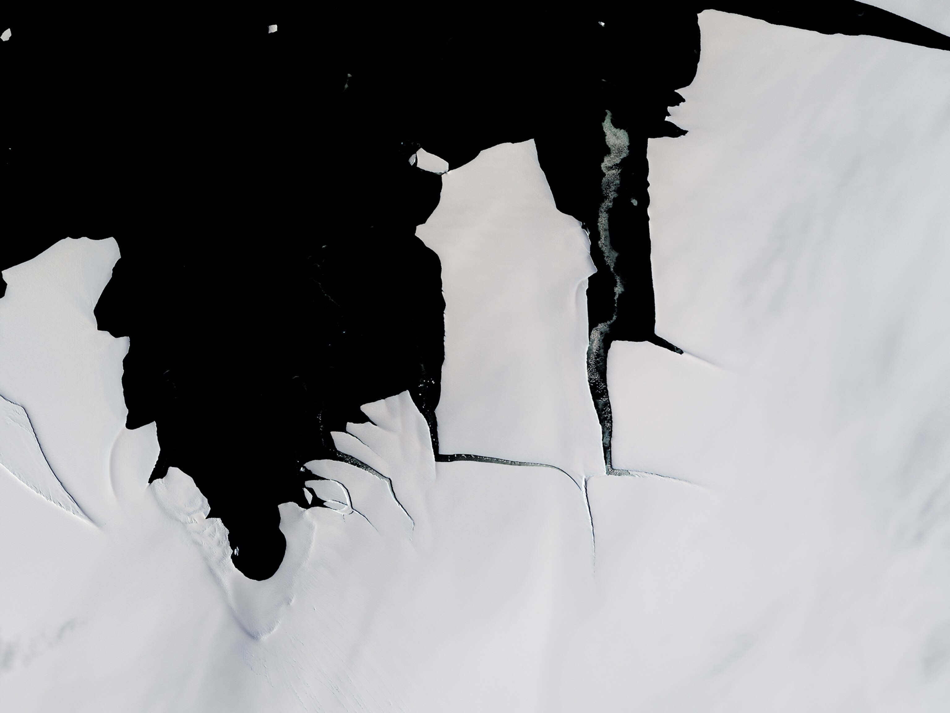 an iceberg calving in West Antarctica