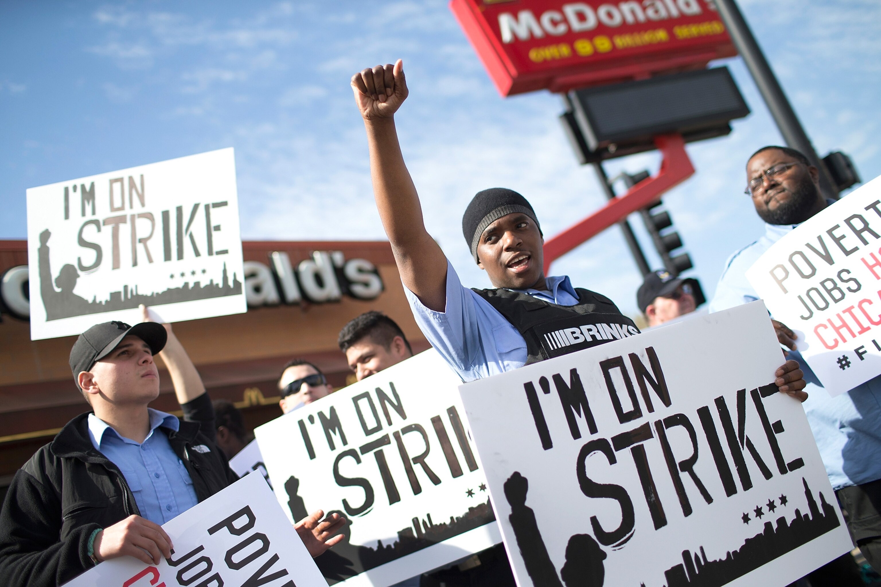 demonstrators protesting