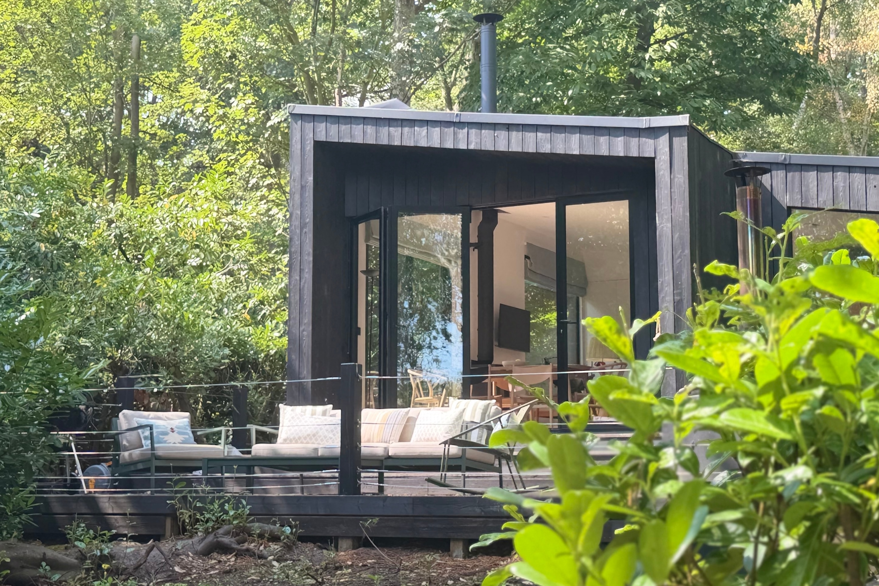 a lakeside cabin