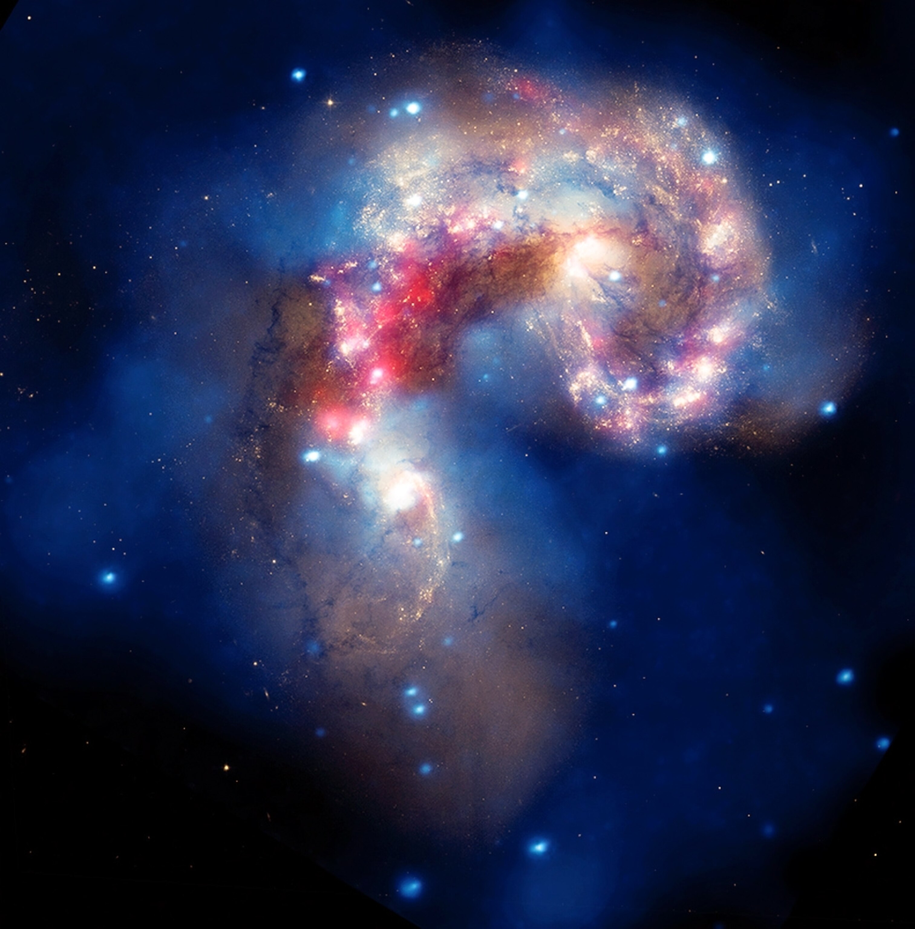A picture of the colliding Antennae galaxies