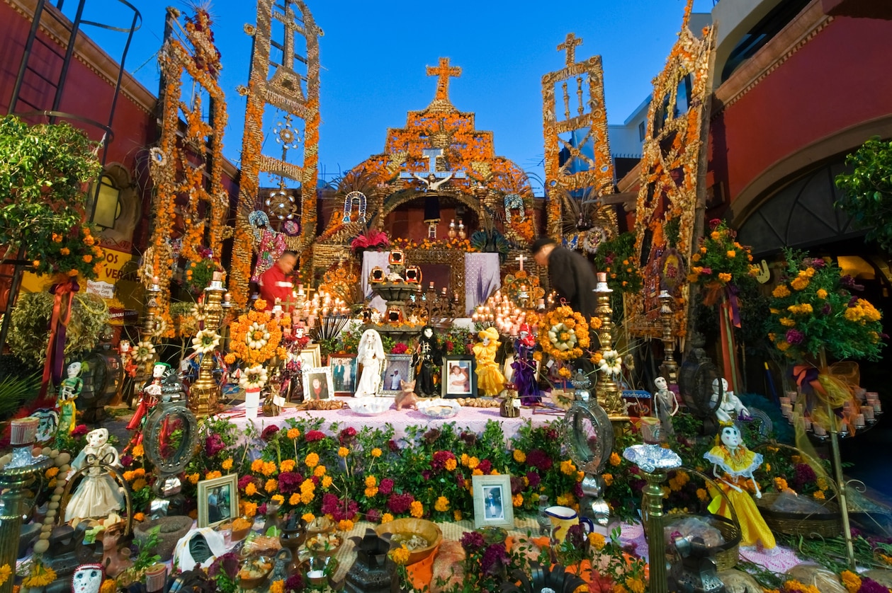 an altar for Day of the Dead, Mexico