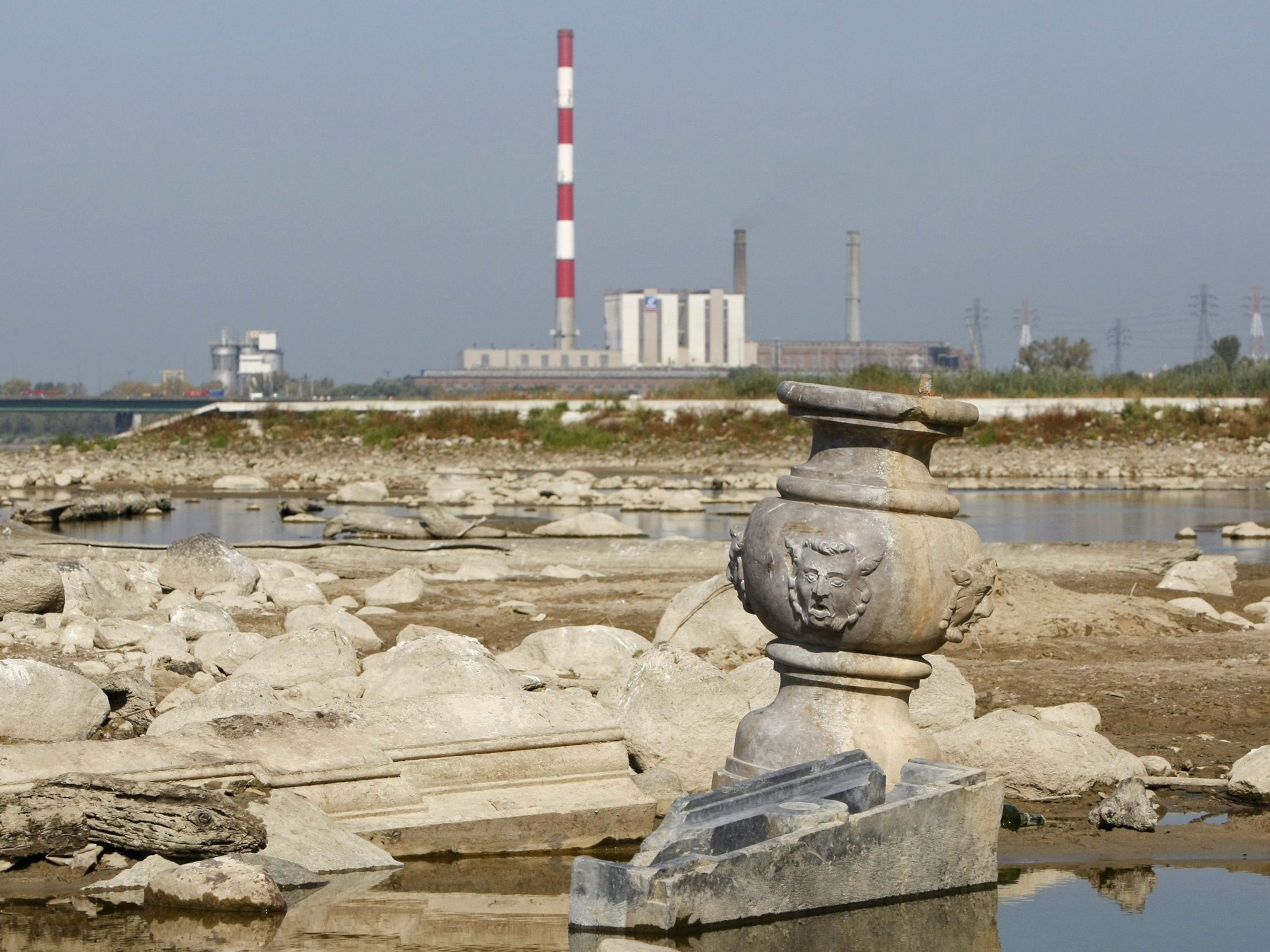 Marble picture - for gallery on royal treasures revealed during drought as Poland river sinks