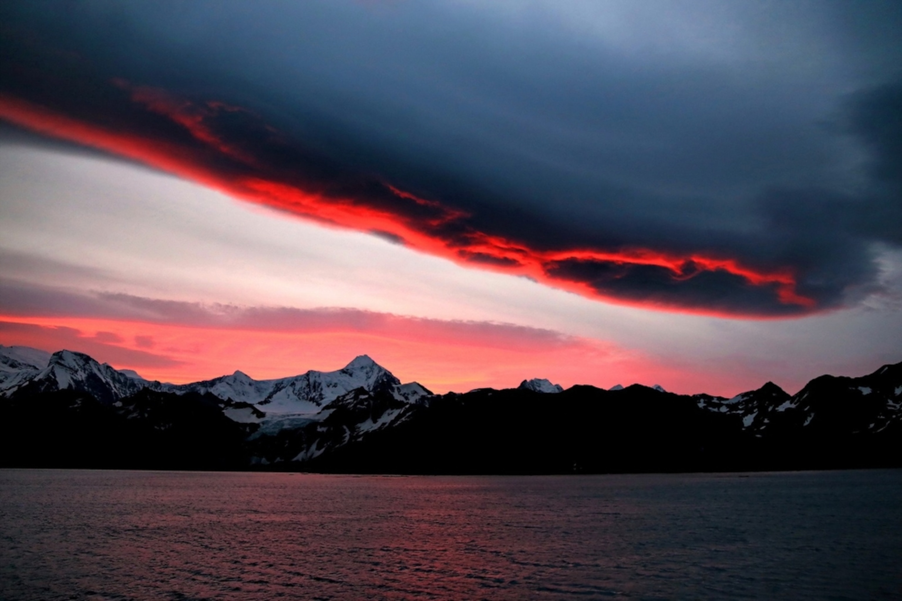sunset in Antarctica