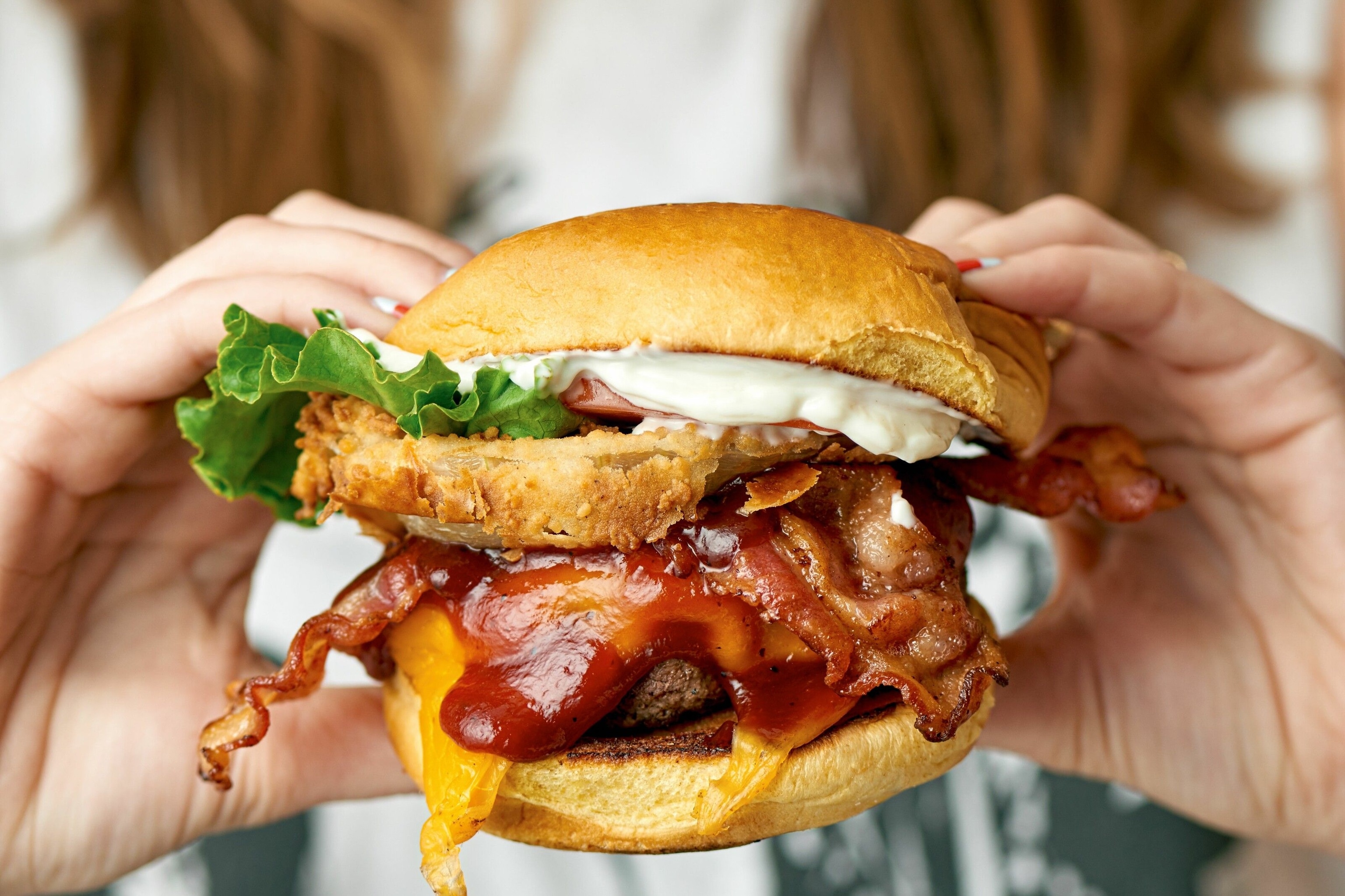 Texan Burger with bacon