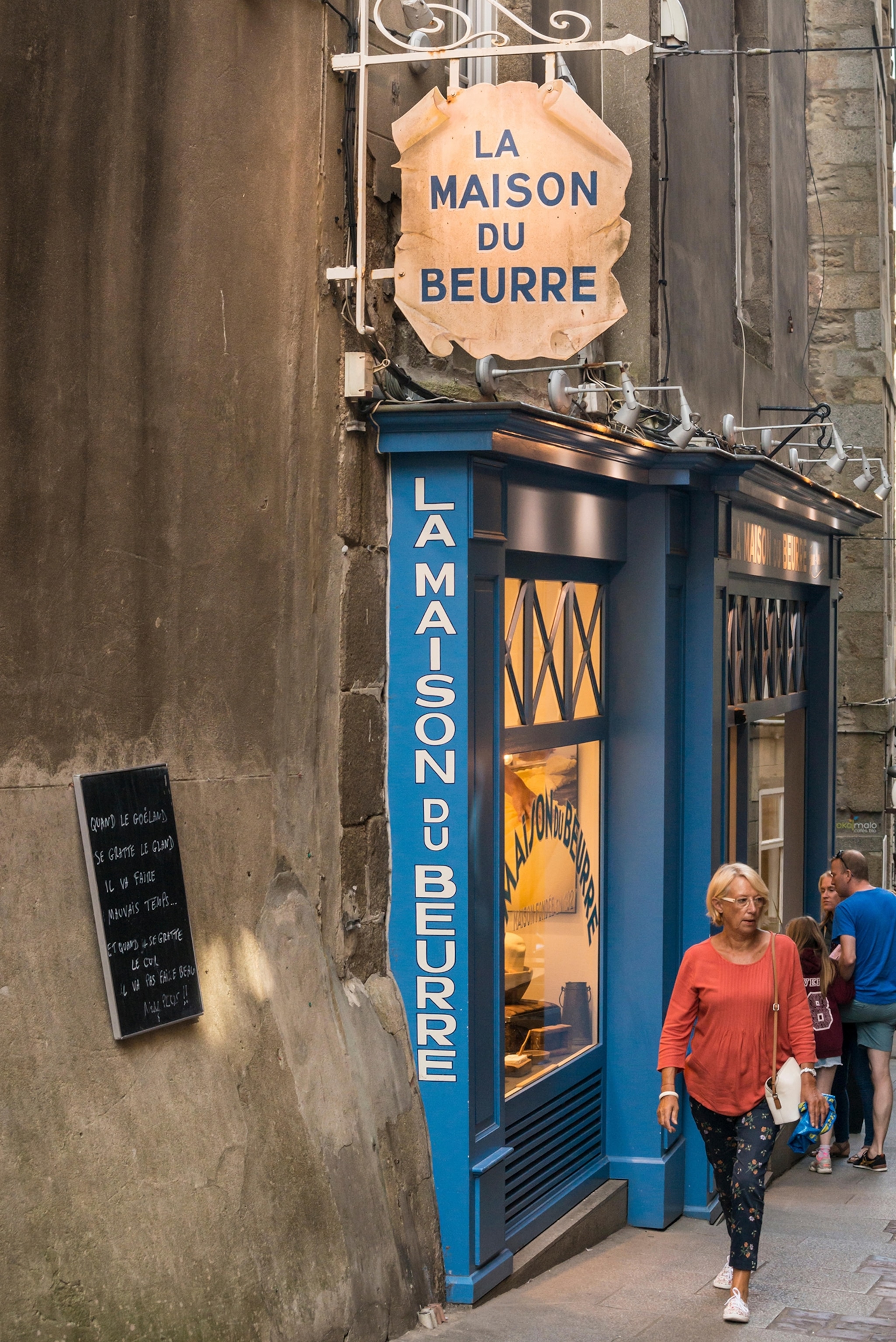 La Maison du Beurre (House of Butter) offers various unusually flavoured butters, Saint Malo, Brittany, France