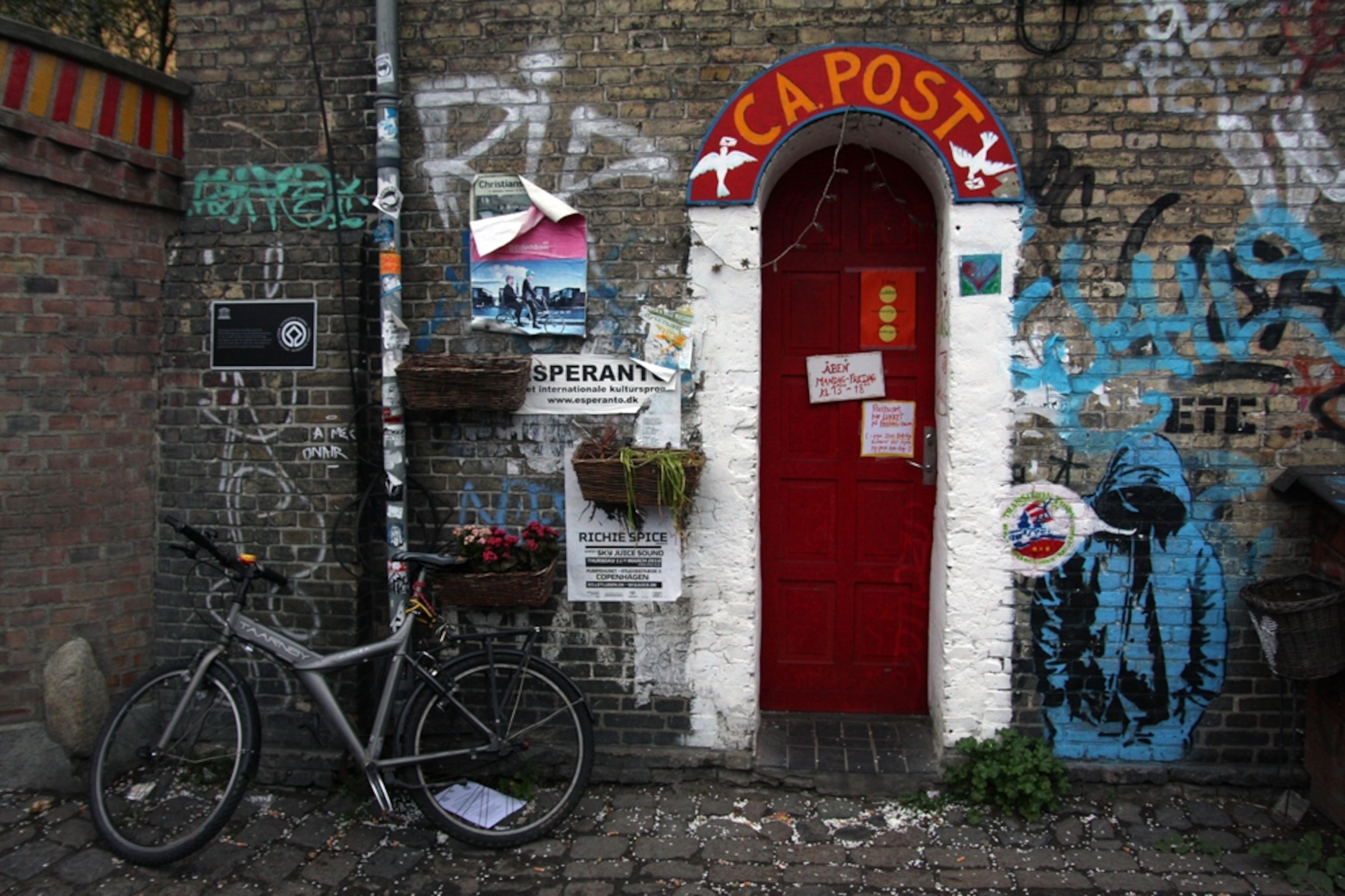 Rebel city of Christiana in Copenhagen, Denmark