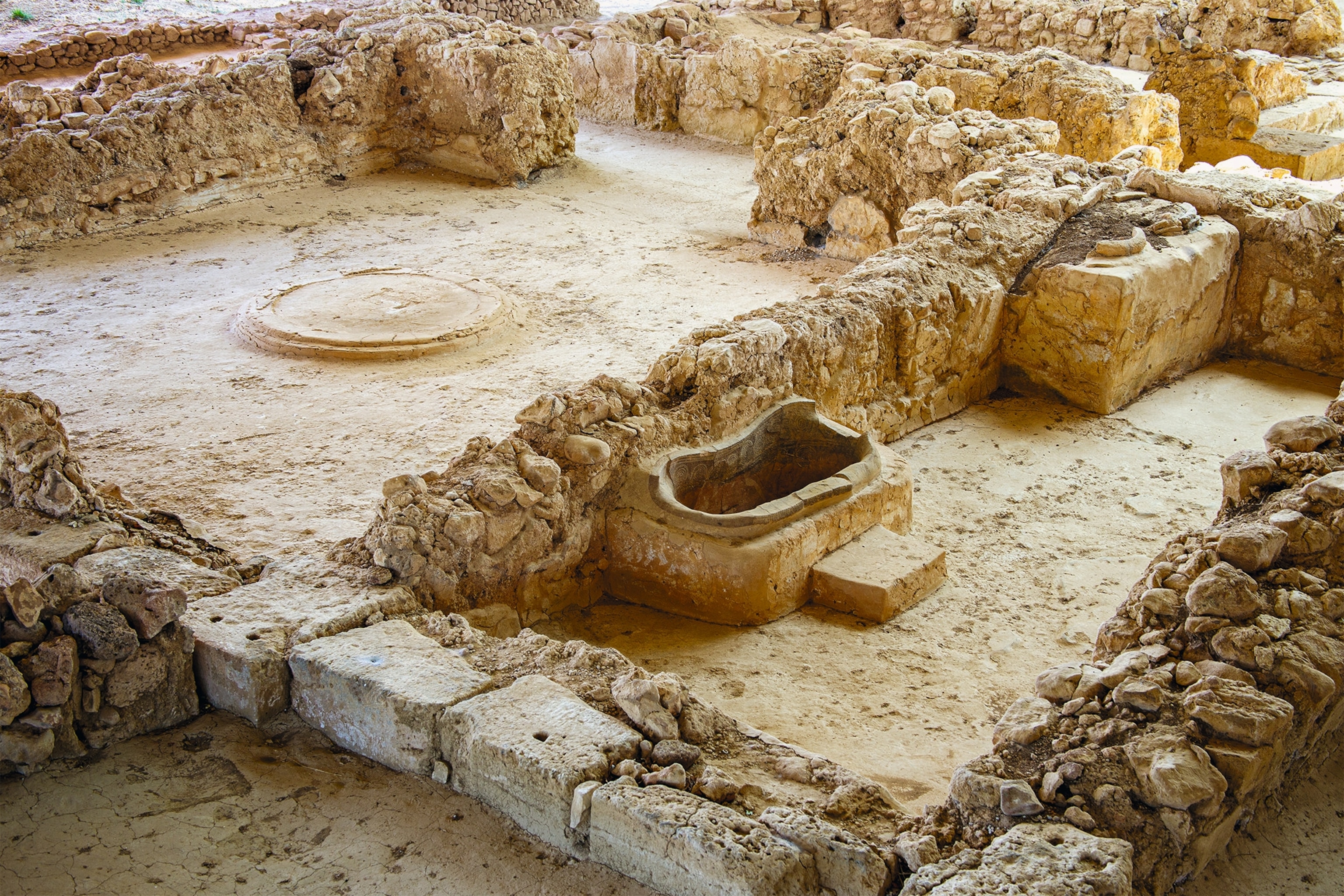 The palace of Nestor at Pylos is pictured.