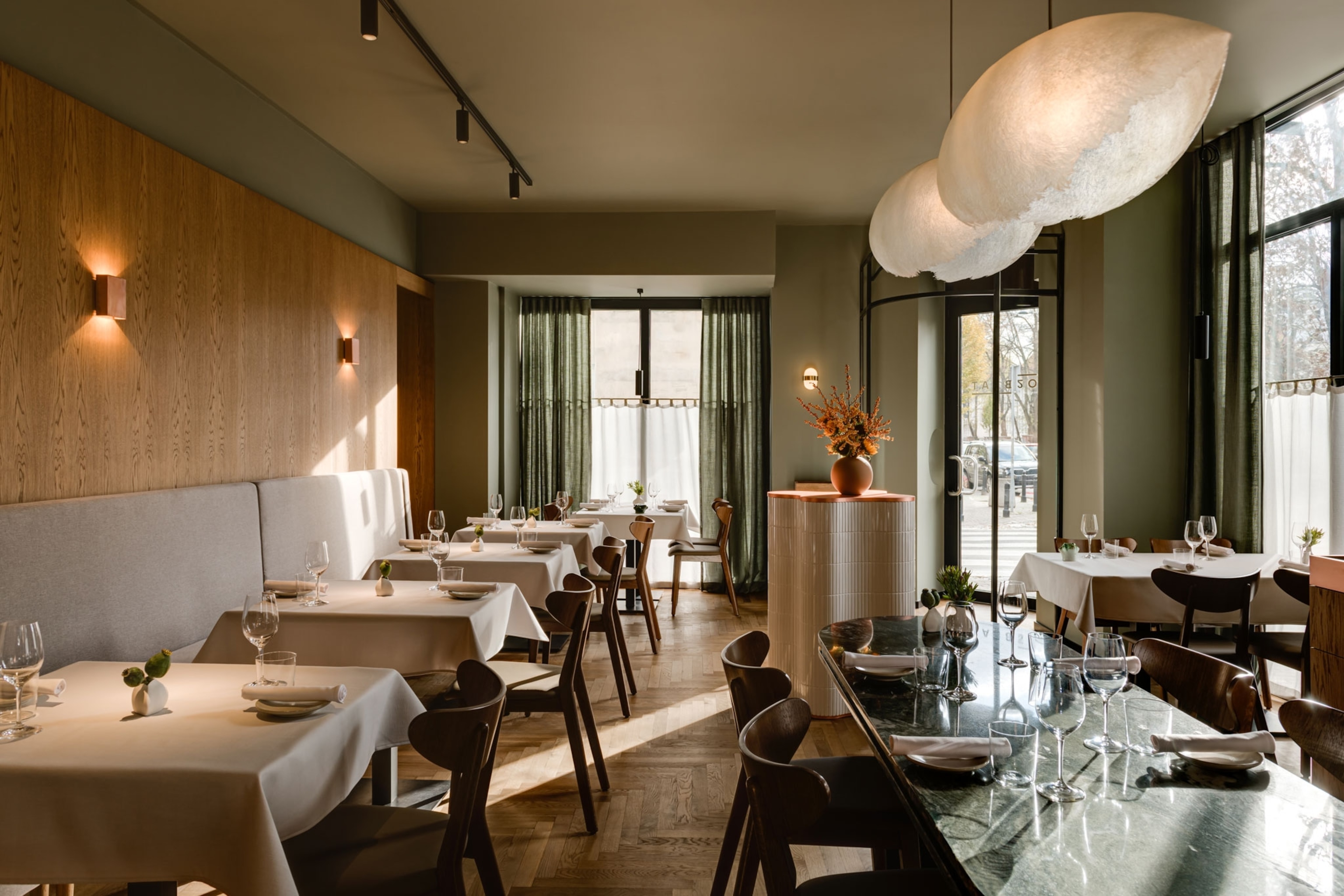 Interior view of Rozbrat 20, a Michelin star restaurant in Warsaw