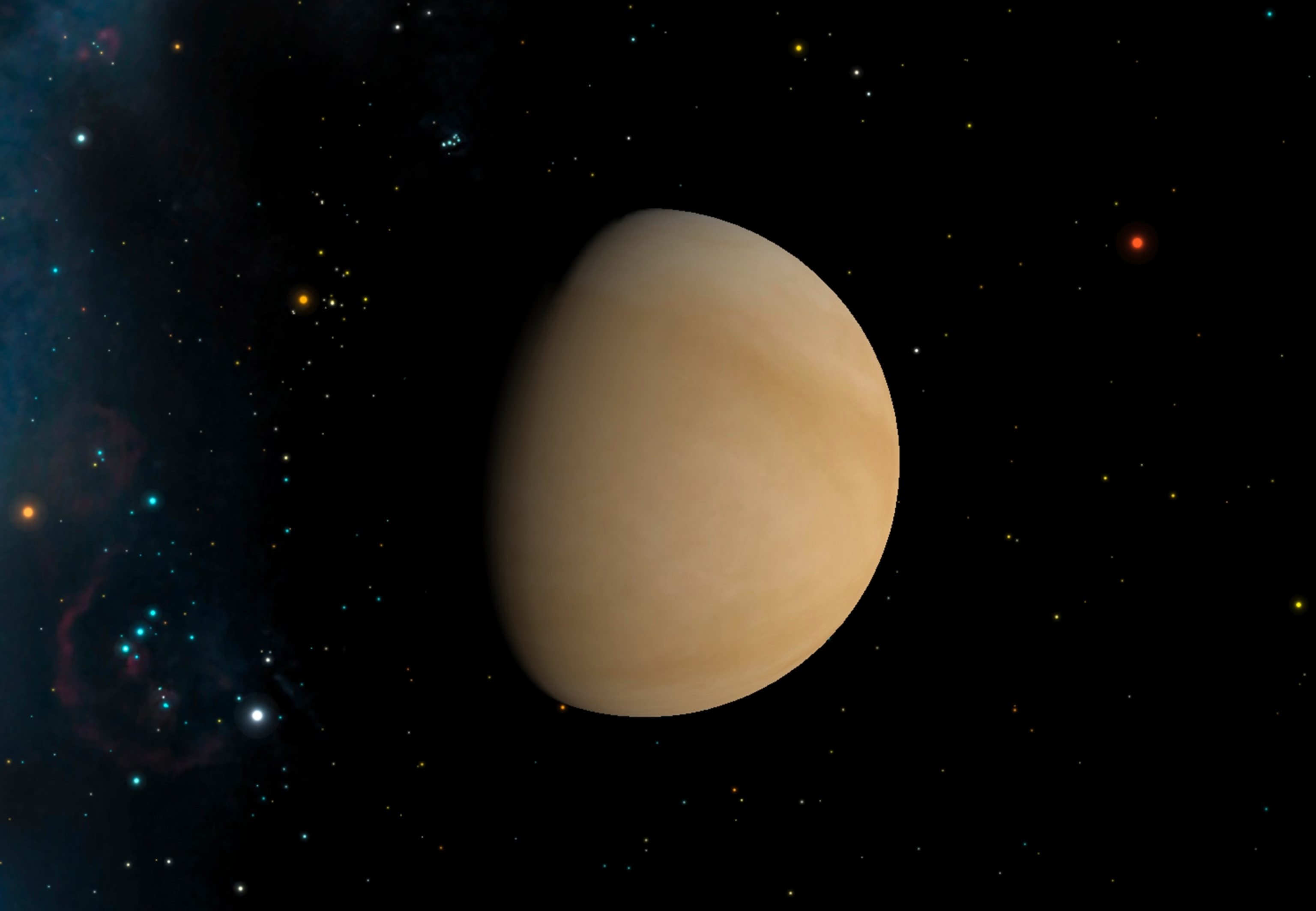 Venus and the Pleiades star cluster