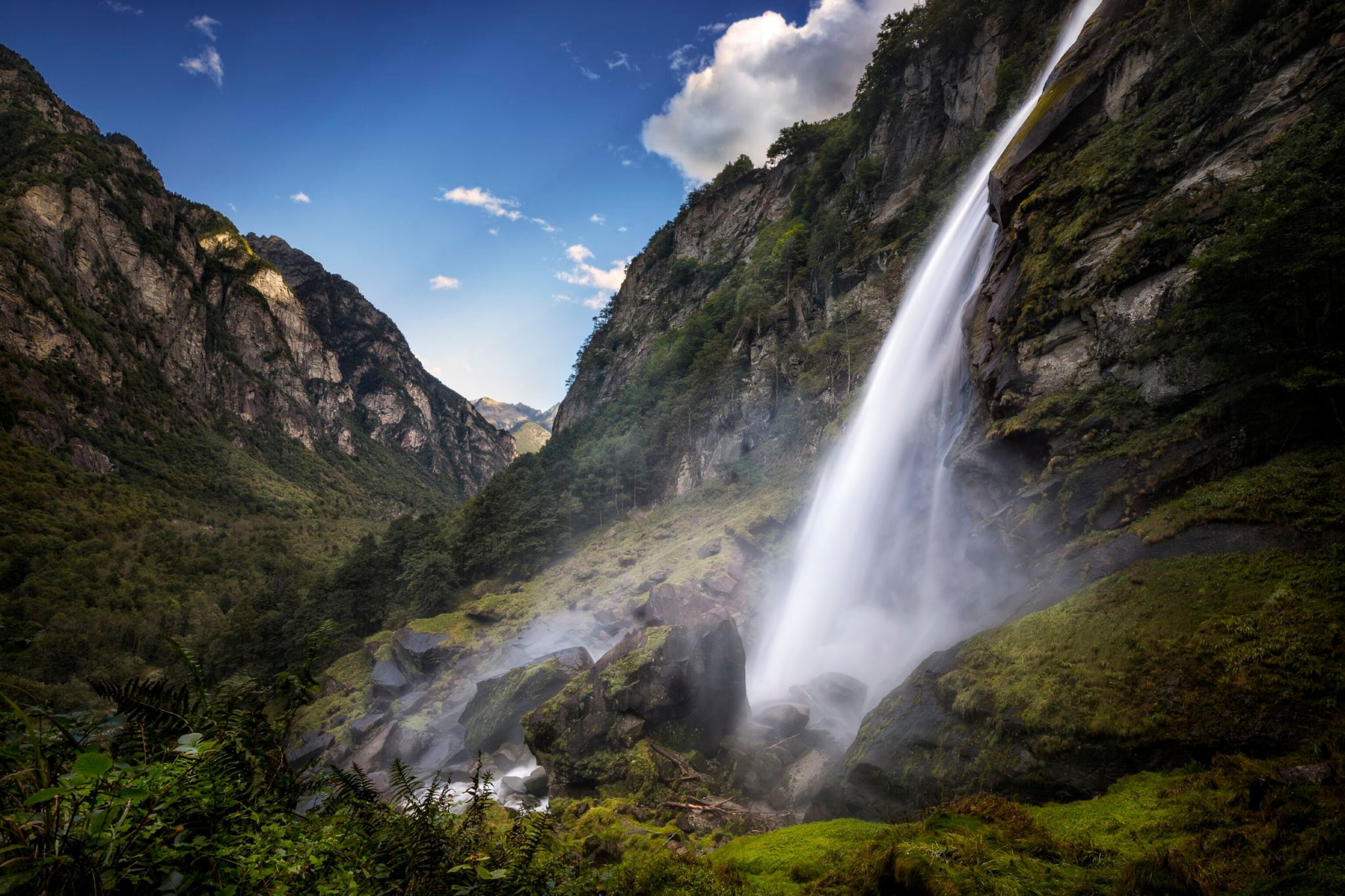 Foroglio Waterfall in Switzerland