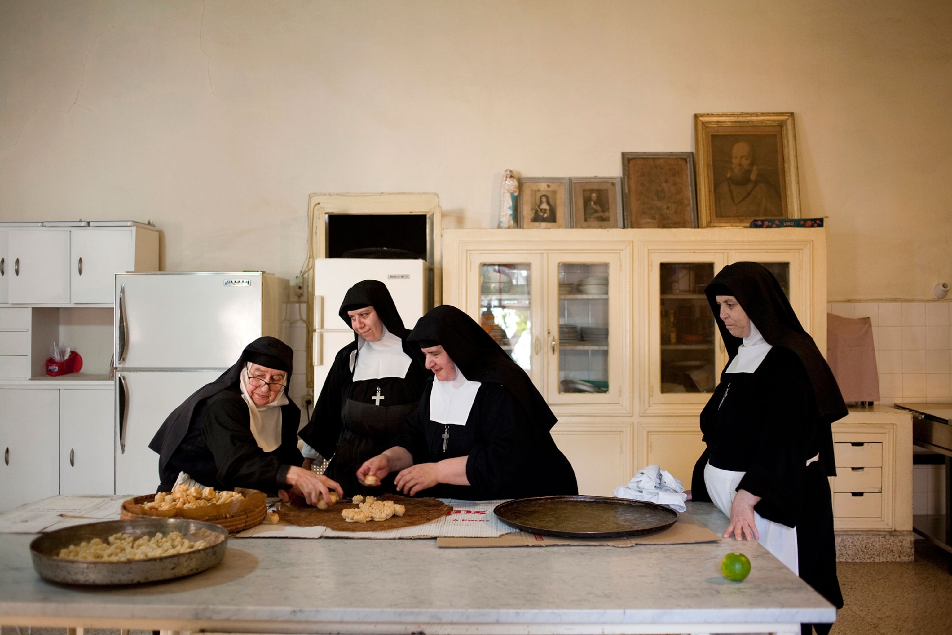 Nuns from the order of The Sisters of the Visitation make marzipan using a traditional method that has been passed down through generations of sisters.
