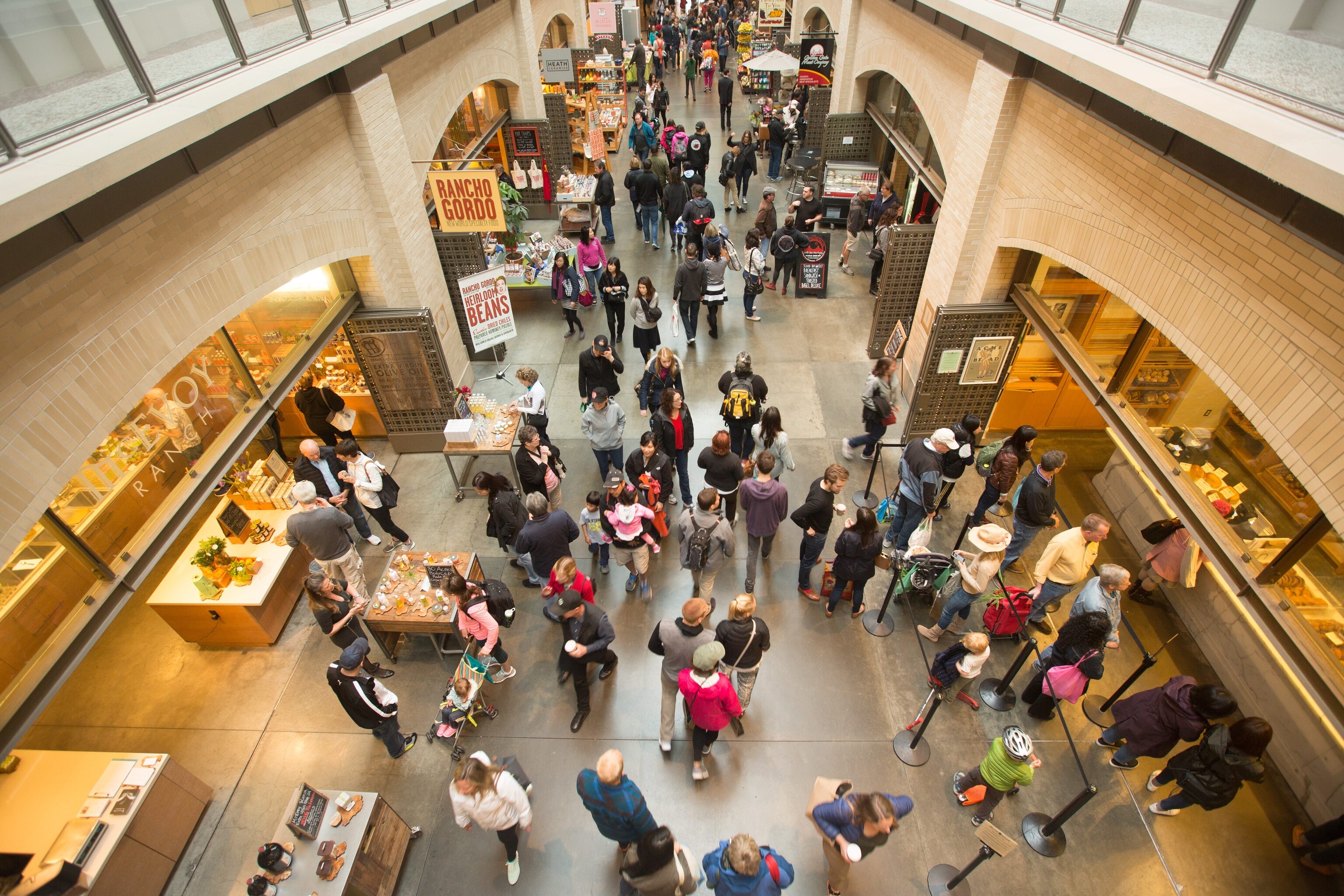 shoppers at the Ferry Building, San Francisco
