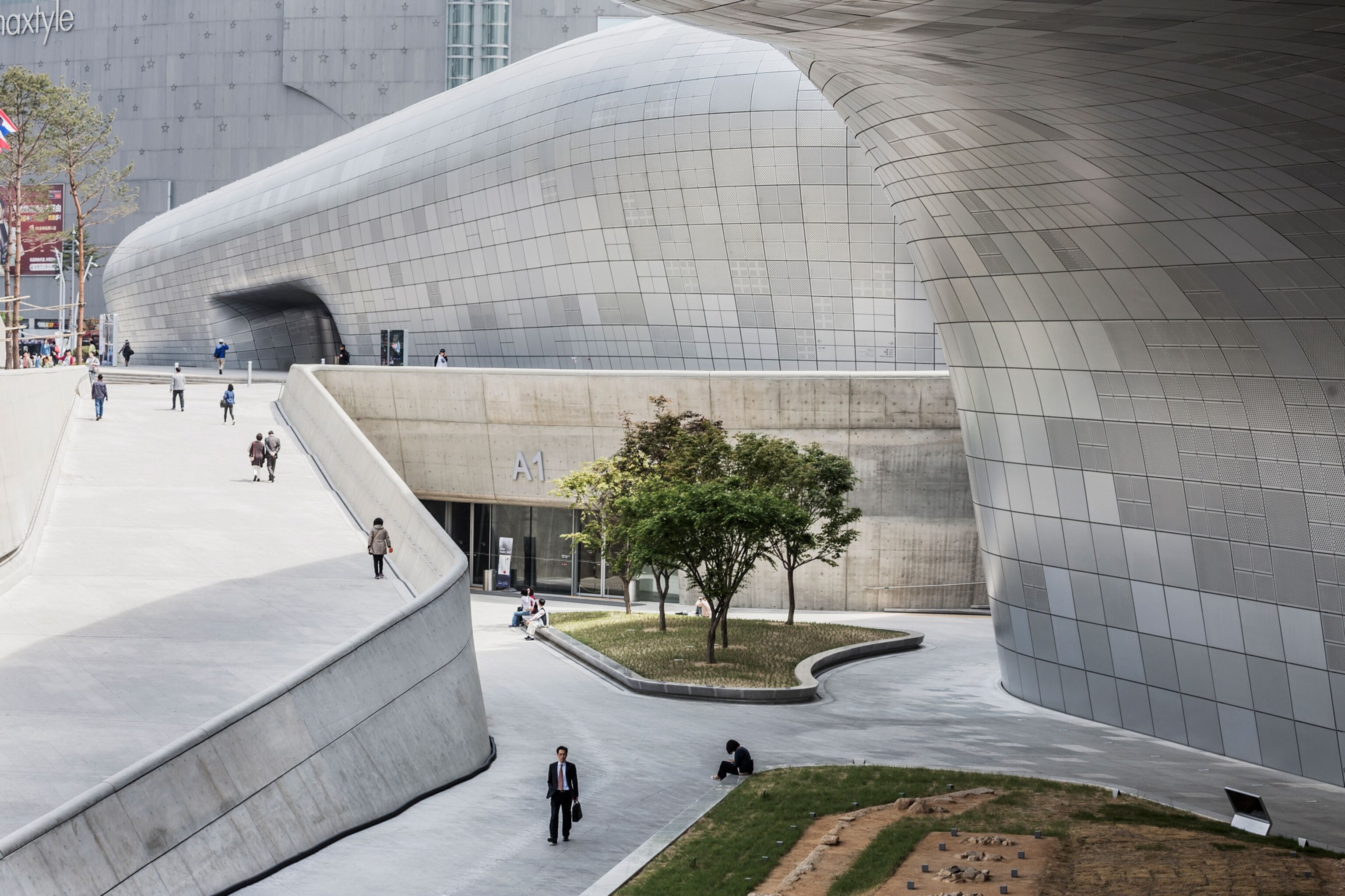 a plaza in Seoul, Korea