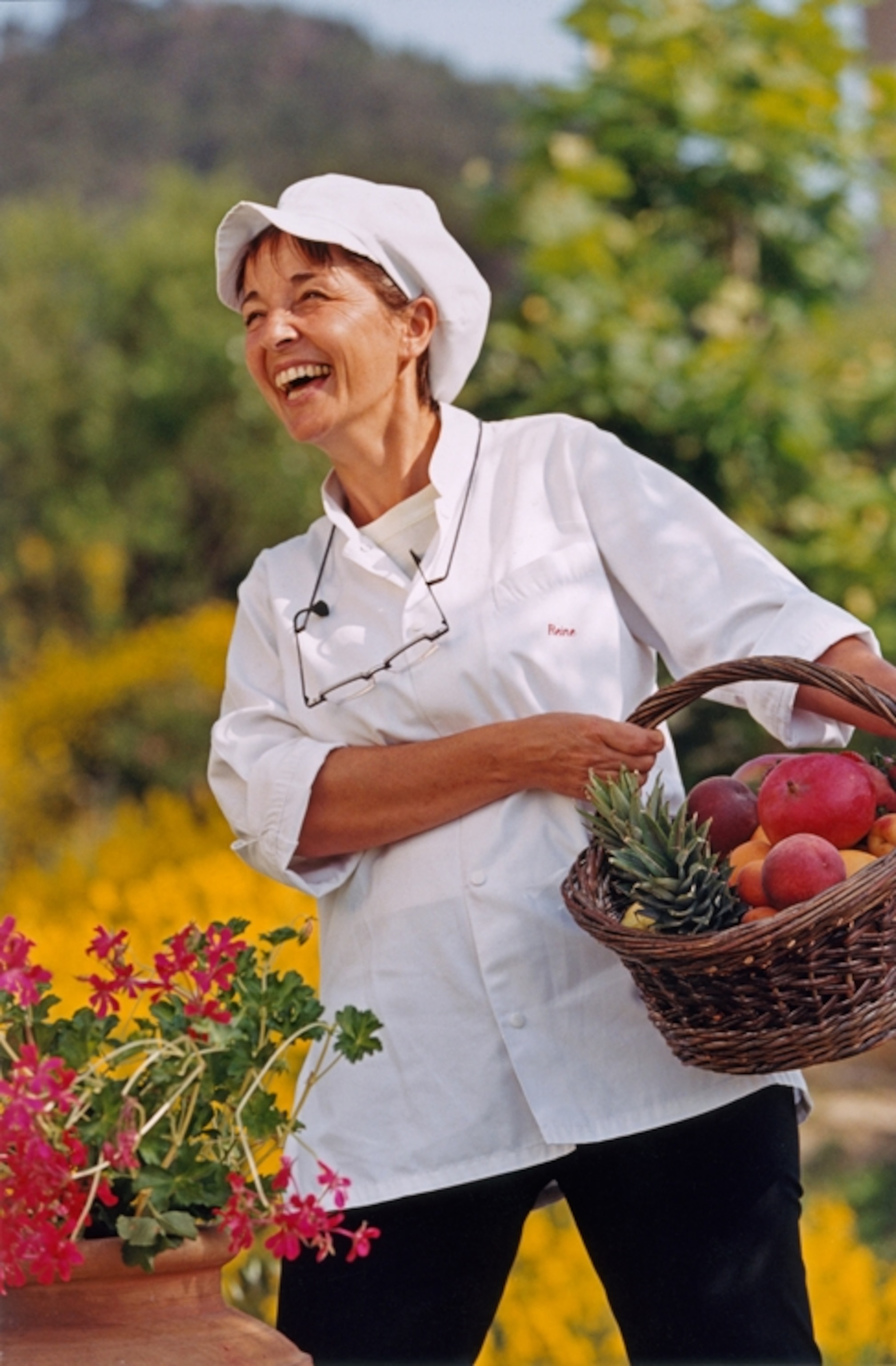 a chef in a garden in Provence, France