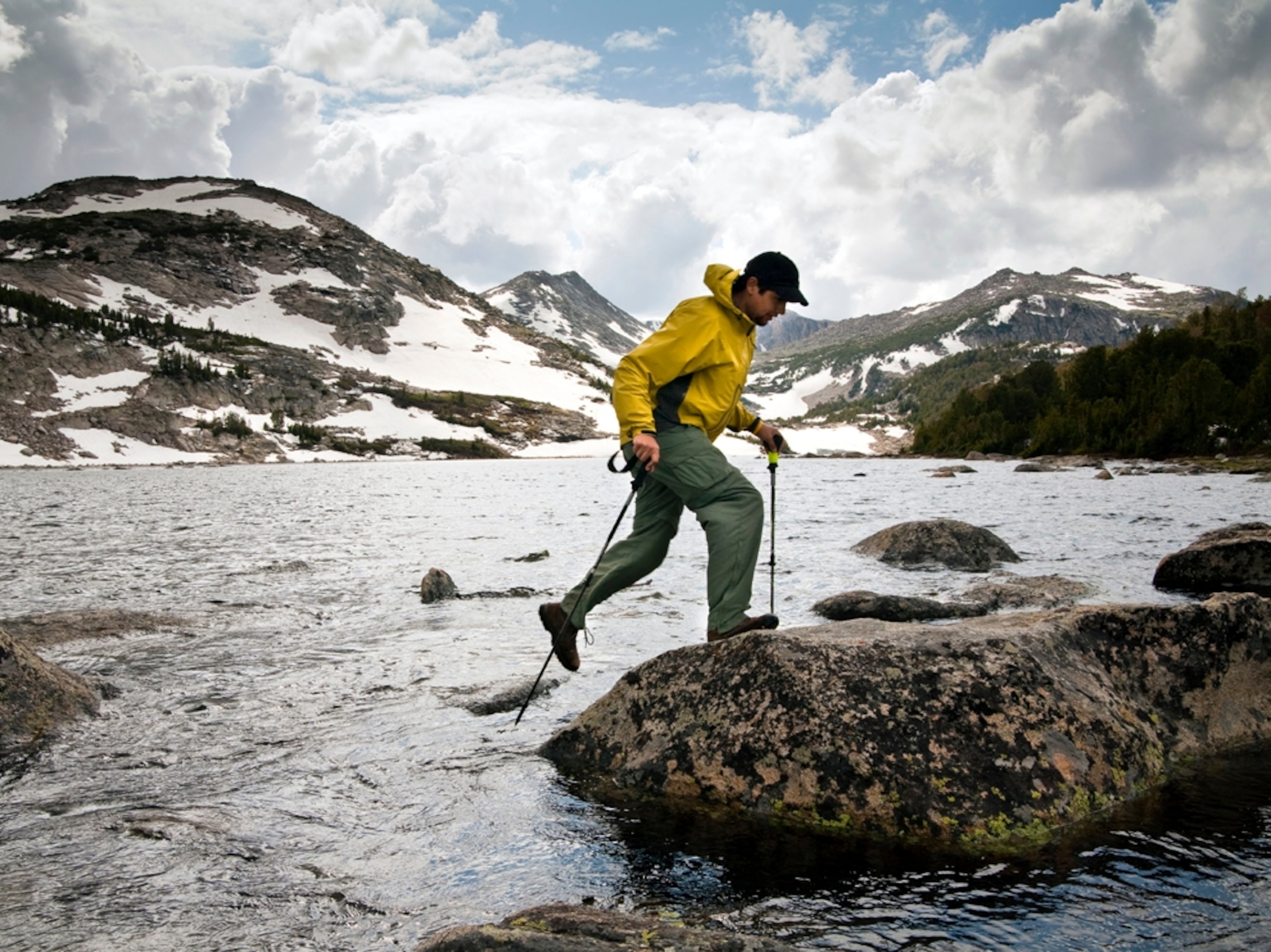 Hiker in mountains