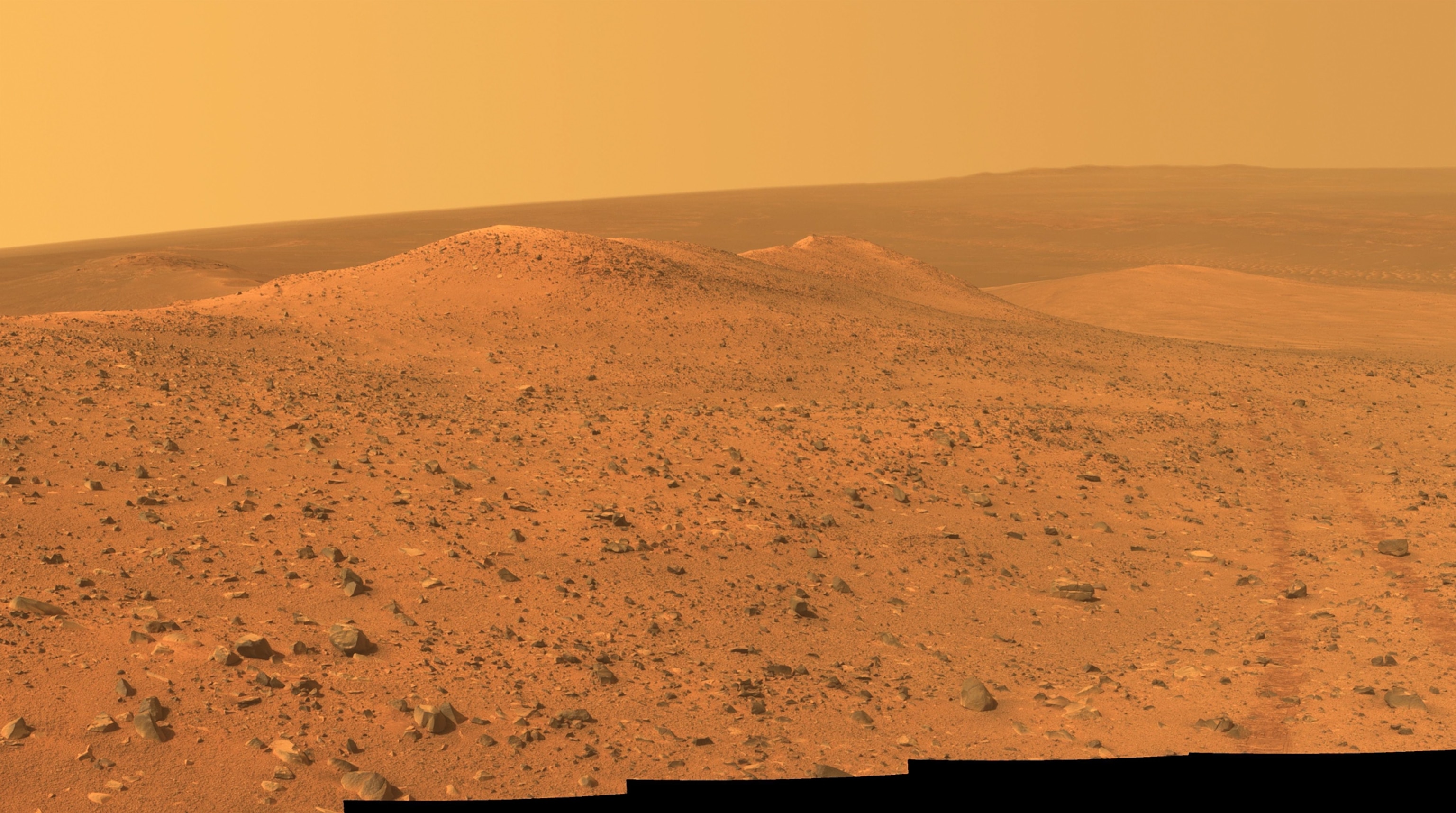 Photo from NASA's Mars Exploration Rover Opportunity showing "Wdowiak Ridge".