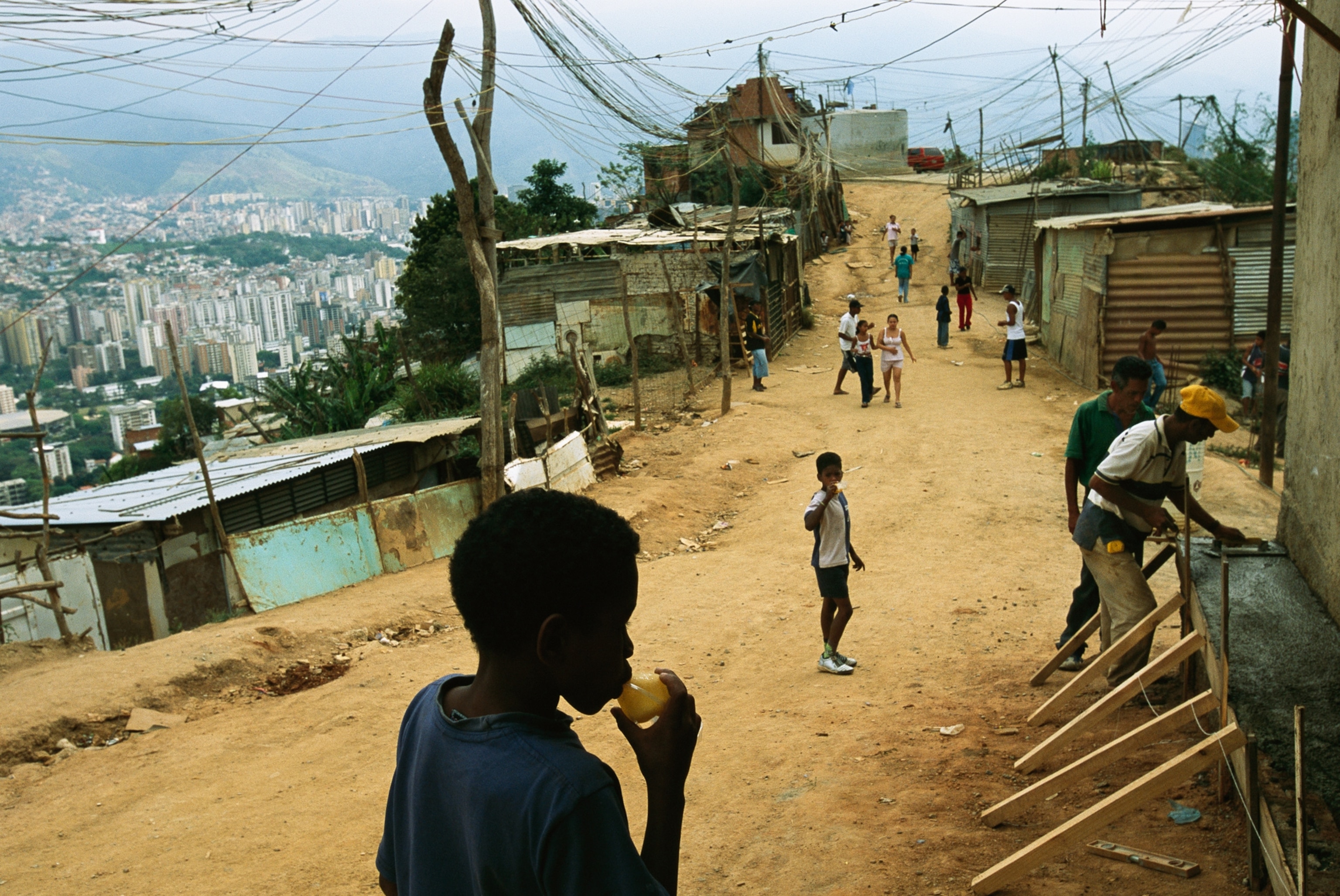a barrio in Caracas, Venezuela