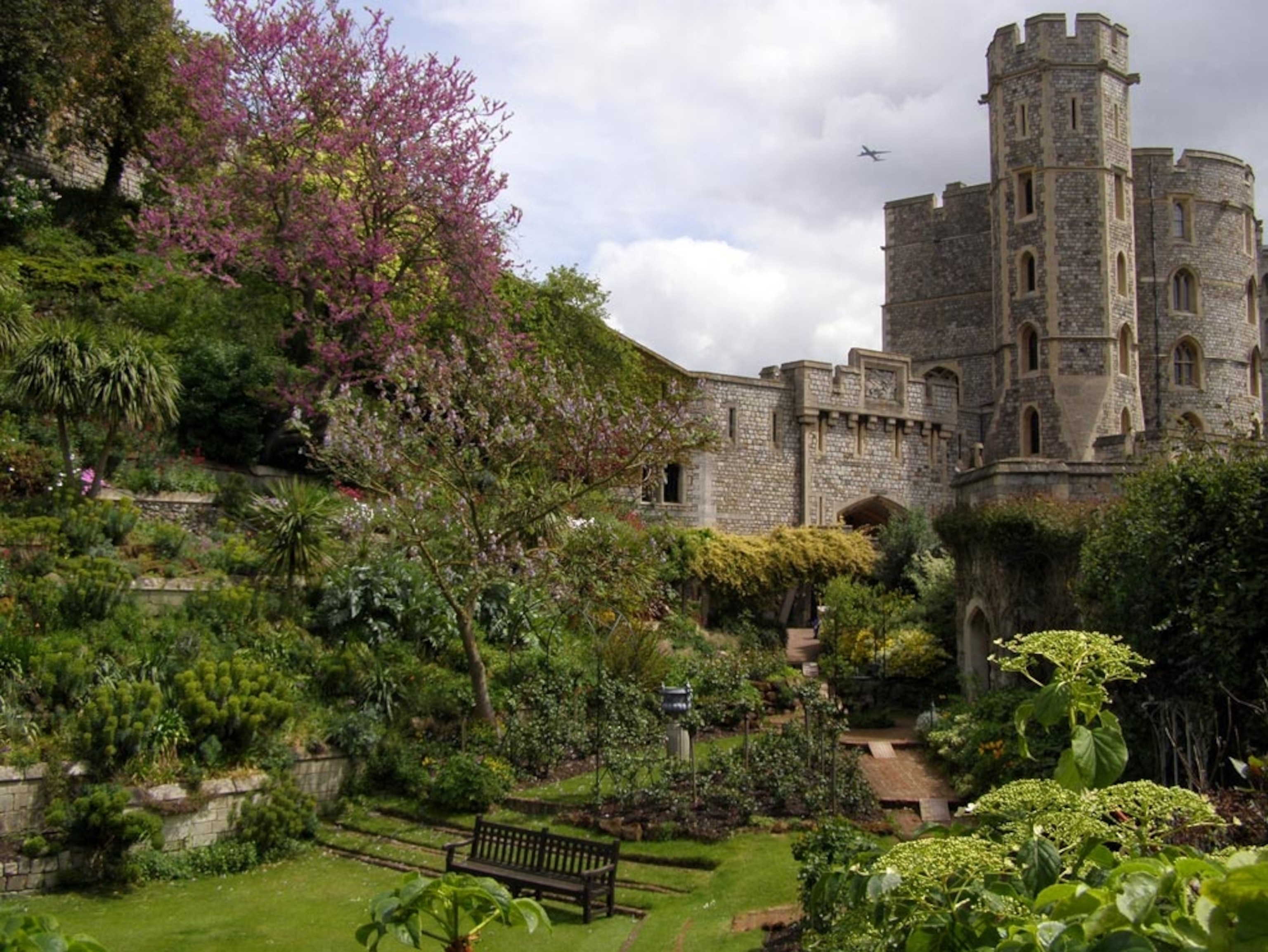 Gardens around Windsor Castle, England