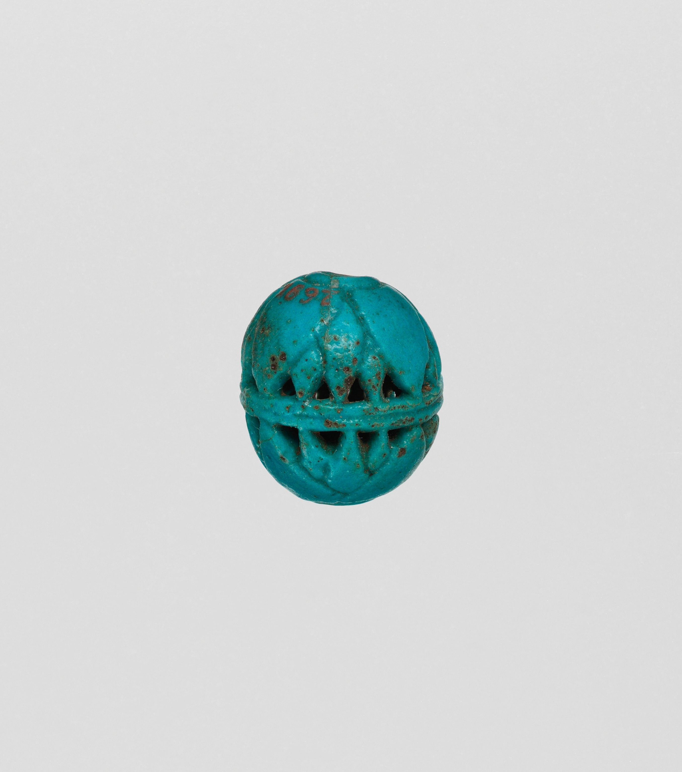 Lotus design openwork bead.