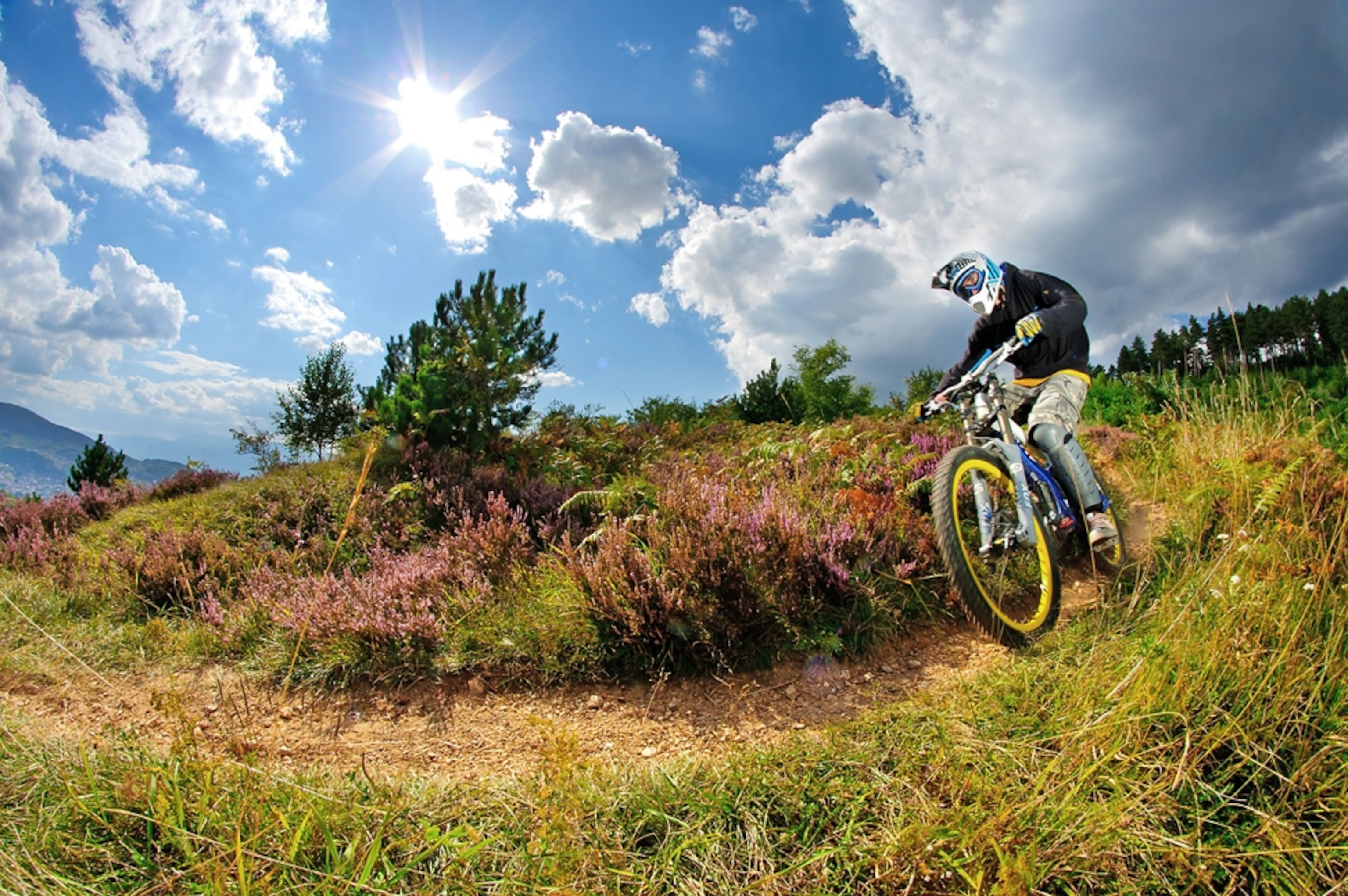 biker and clouds in Sarajevo.