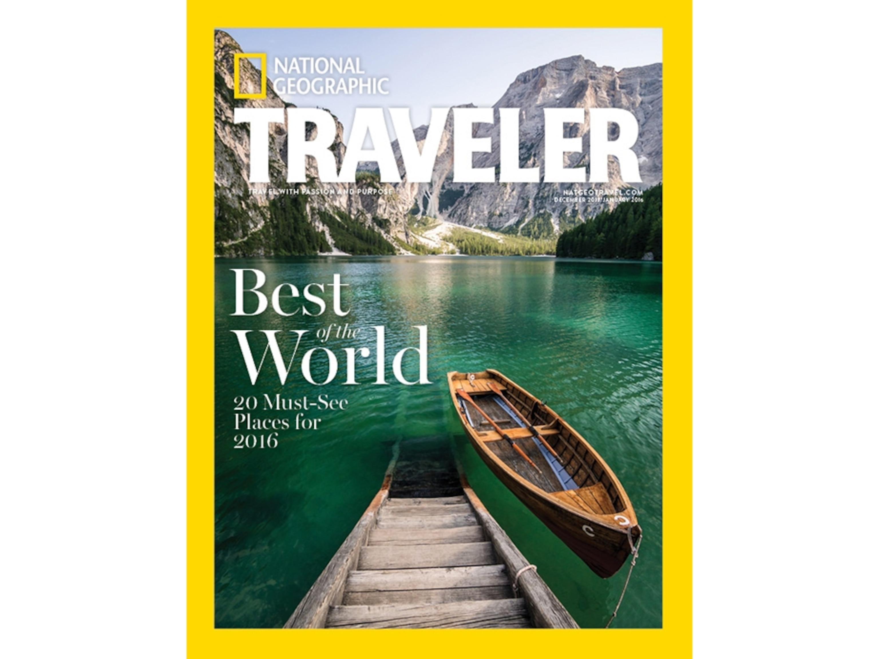 a boat on Lago di Braies in South Tyrol, Italy