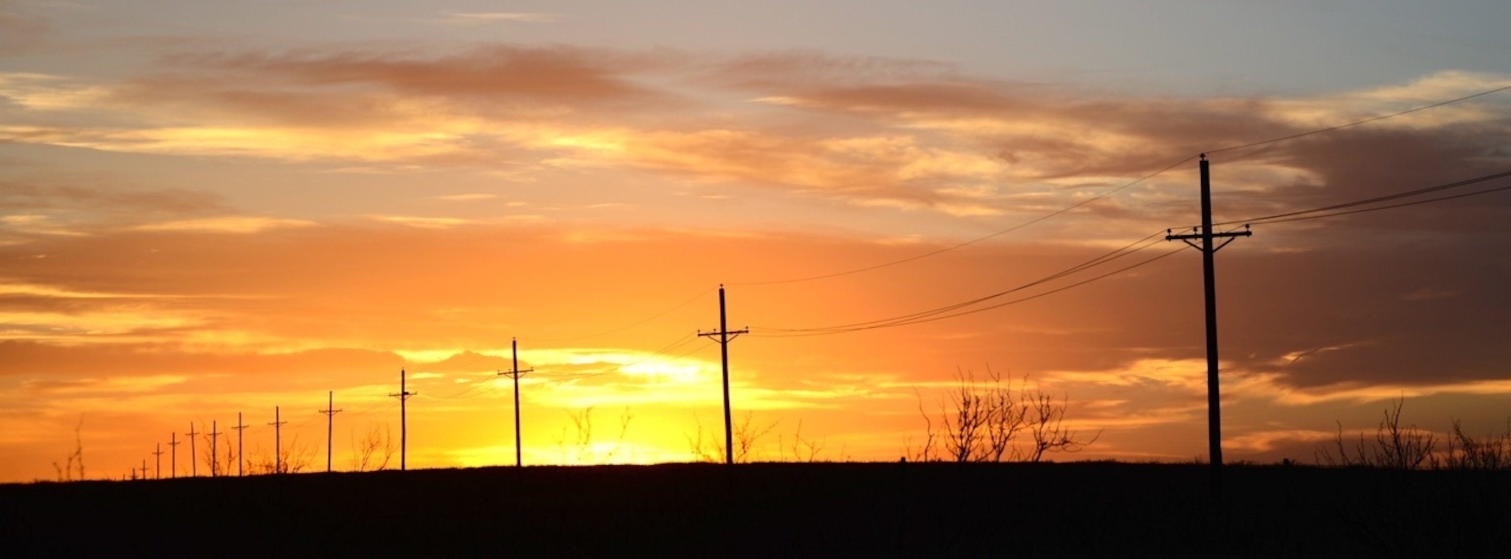 Sunset on Route 385 South near Odessa, Texas (Photo by Andrew Evans, National Geographic Traveler)