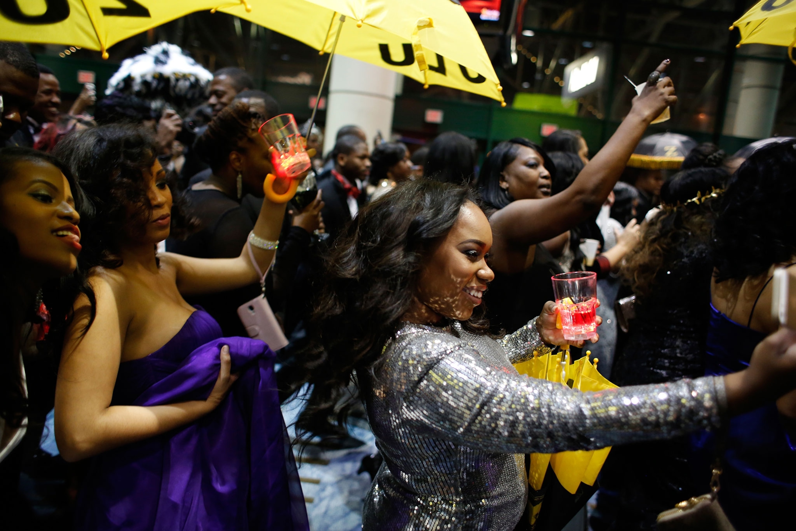 revelers during the Zulu ball during Mardi Gras in New Orleans